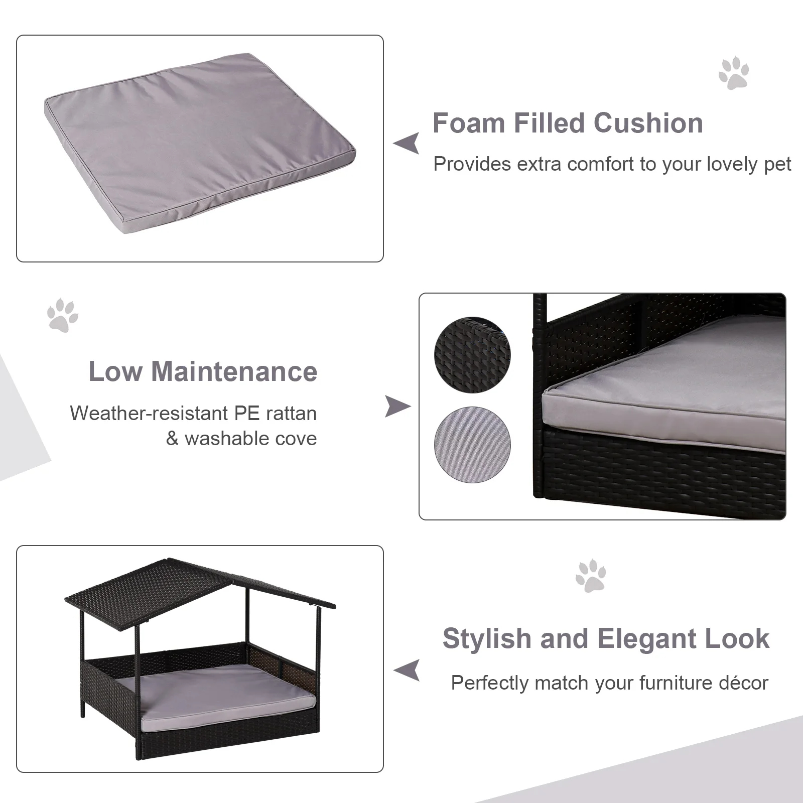 【Pet】Lollis Outdoor Wicker Cot Dog Bed