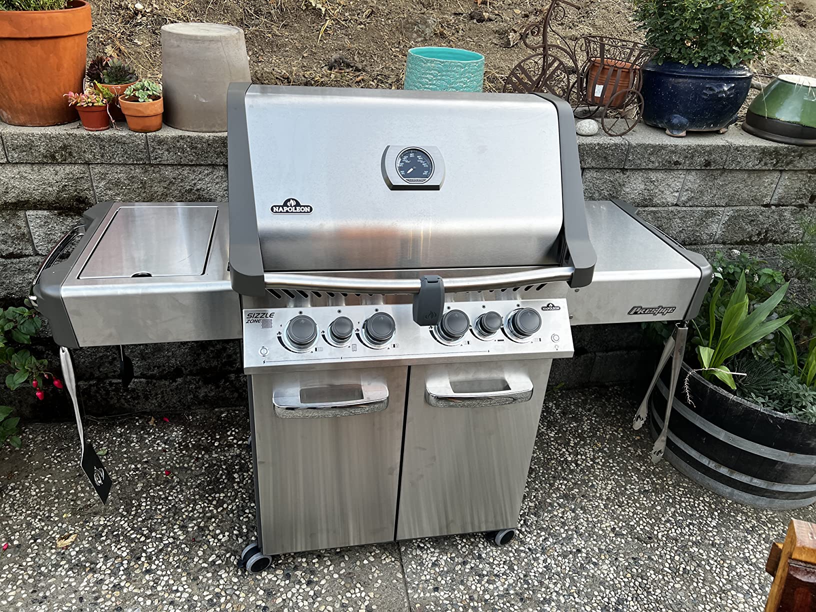 【Appliances】Napoleon P500RSIBPSS-3 Prestige 500 RSIB Propane Gas Grill, sq. in + Infrared Side & Rear Burner