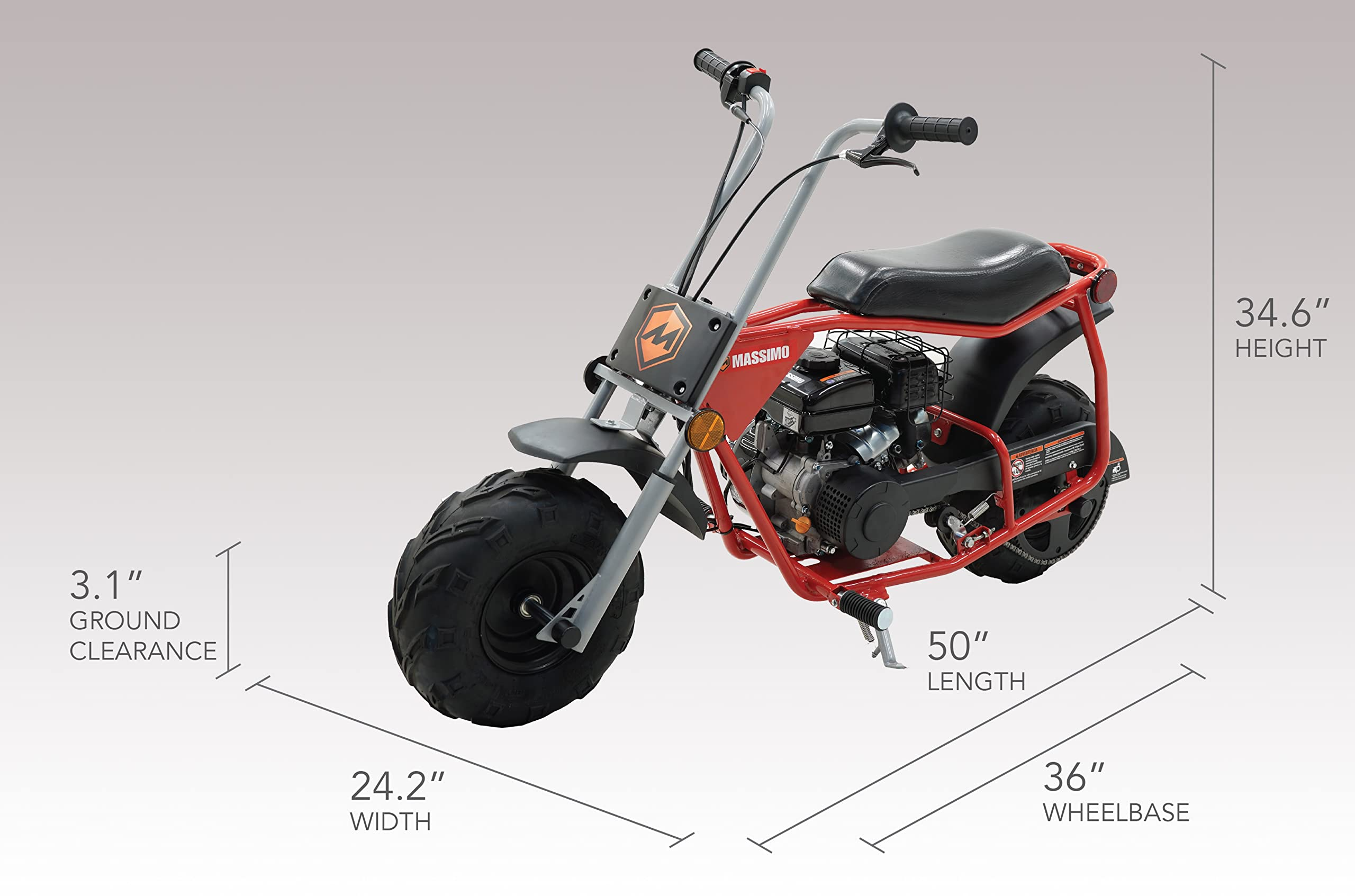 【Sports&Outdoors】M Massimo Mini Bike Off-Road Motorcycle Gas Scooter MB100-79cc
