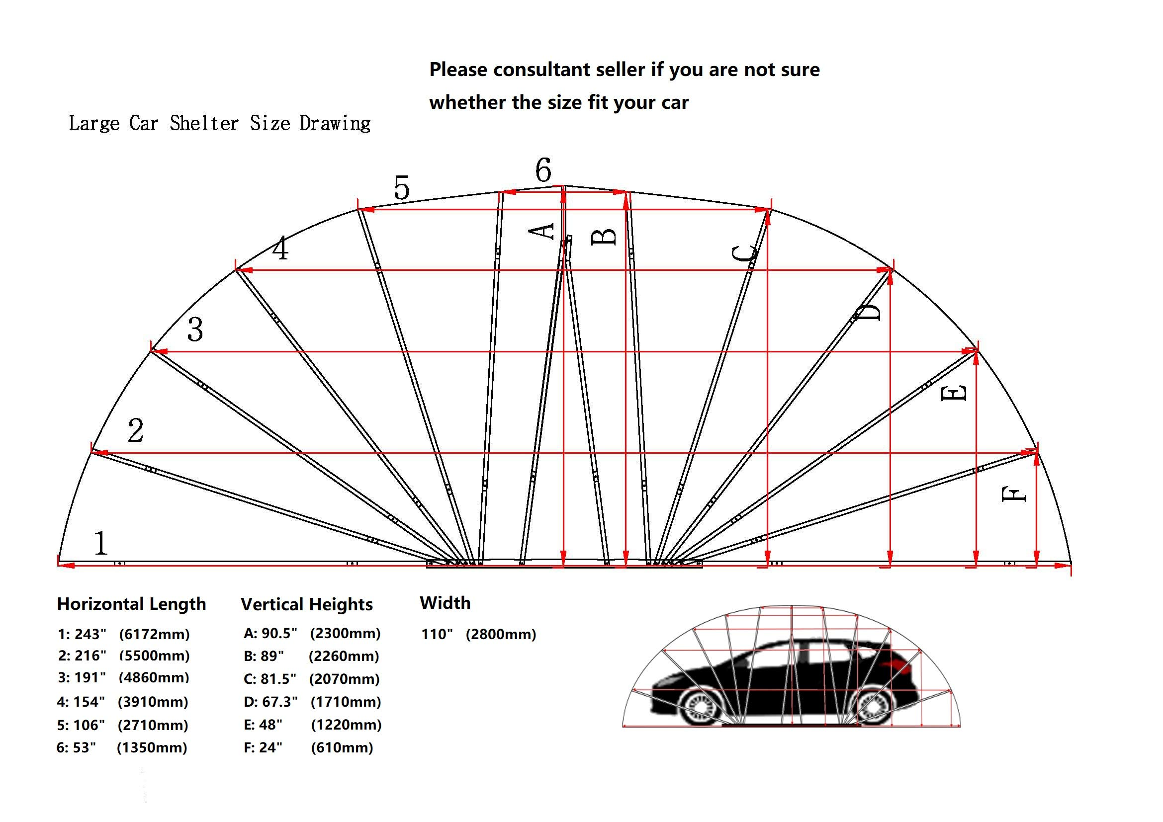 【Home&Garden】All Weather Proof Carport, Car Shelter, Car Canopy, Car Garage, Car shed, Car House