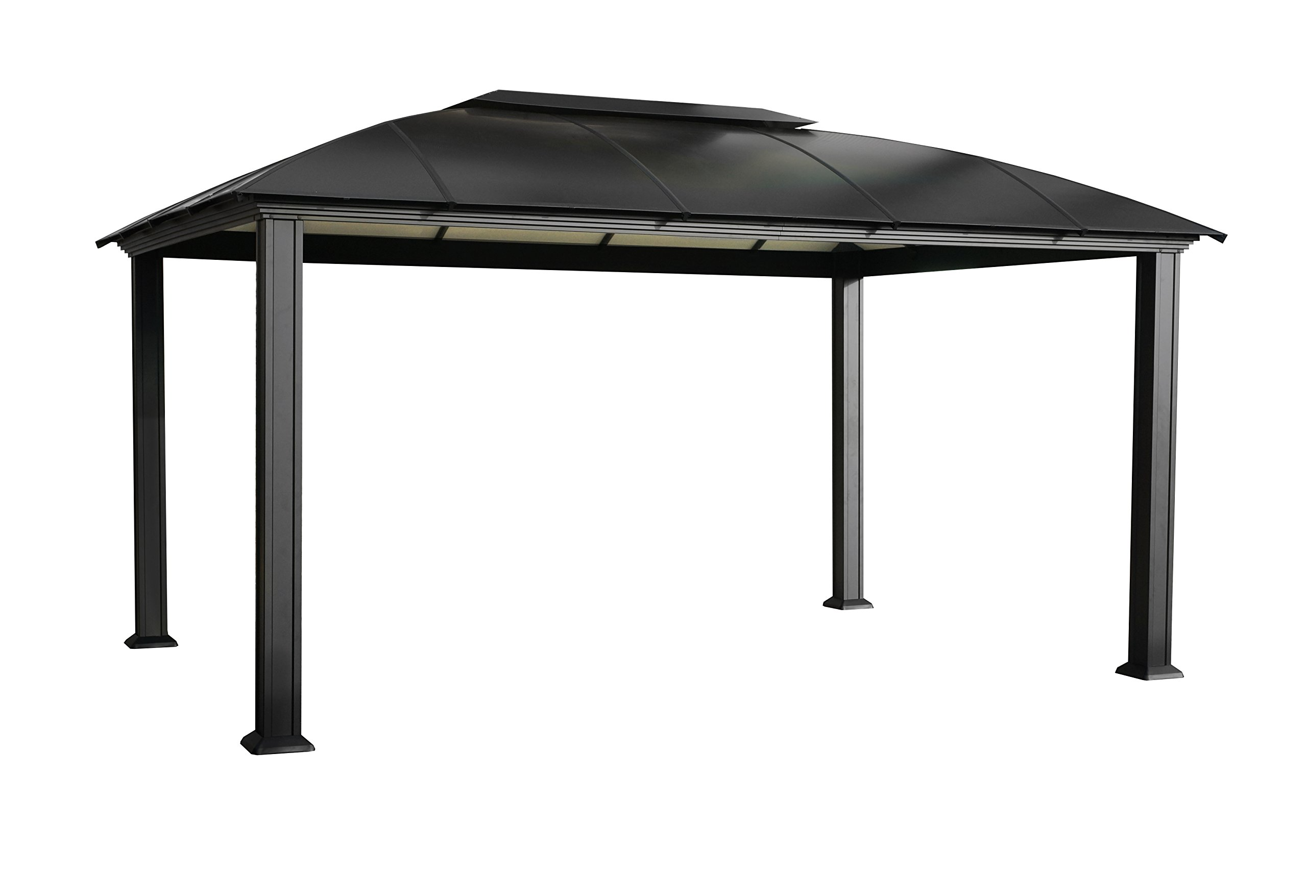 【Gazebo】12'x16' Aspen Hard Top Gazebo, Heavy-Duty Aluminum Backyard Structure, Durable and Rust-Free