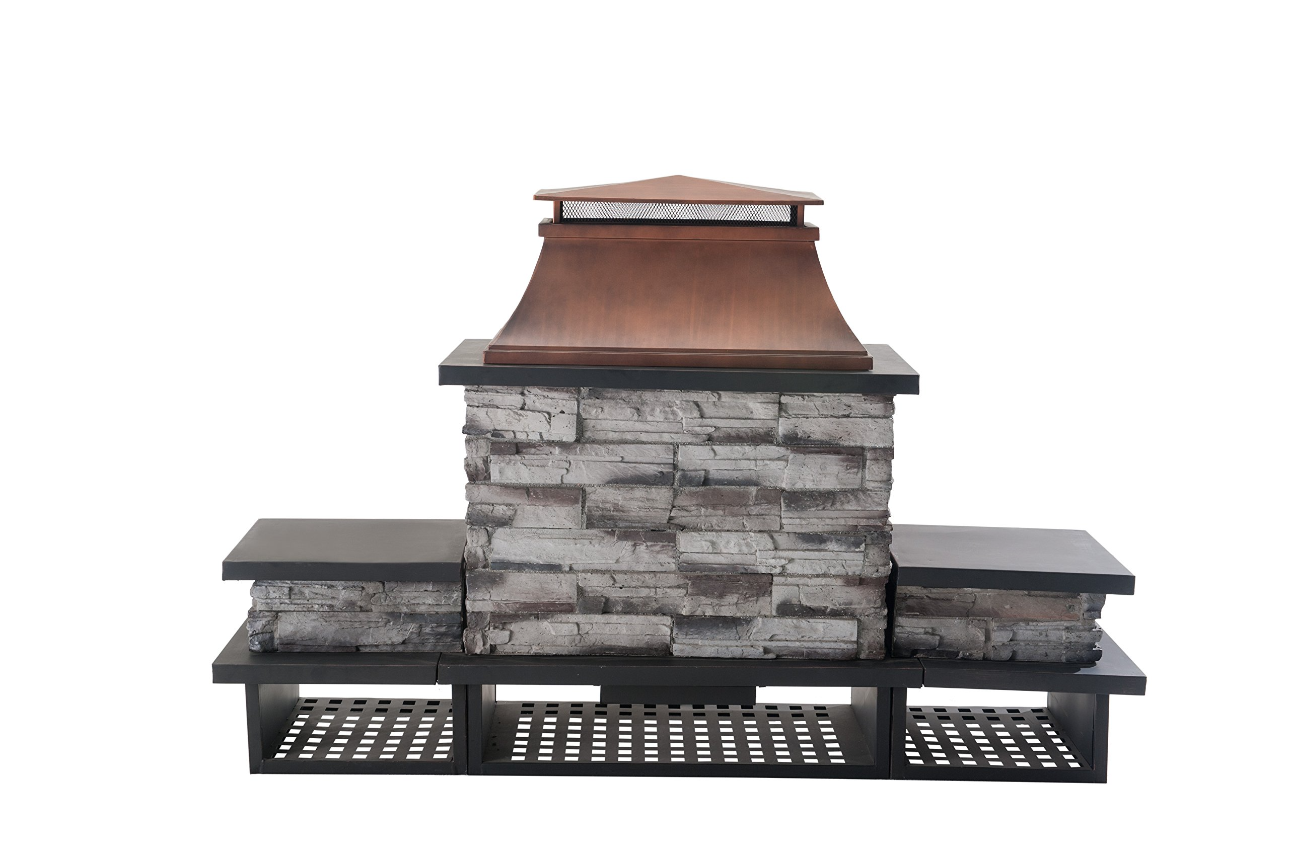 【Home&Garden】Bel Aire Fireplace Large with Two Table-Flats