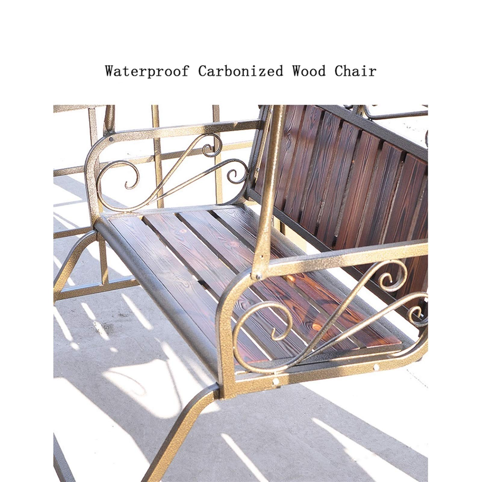 【Gazebo】Outdoor Pergola Villa Garden Furniture, Patios Outdoor Courtyard Pavilion with Cradle, Grape Rack