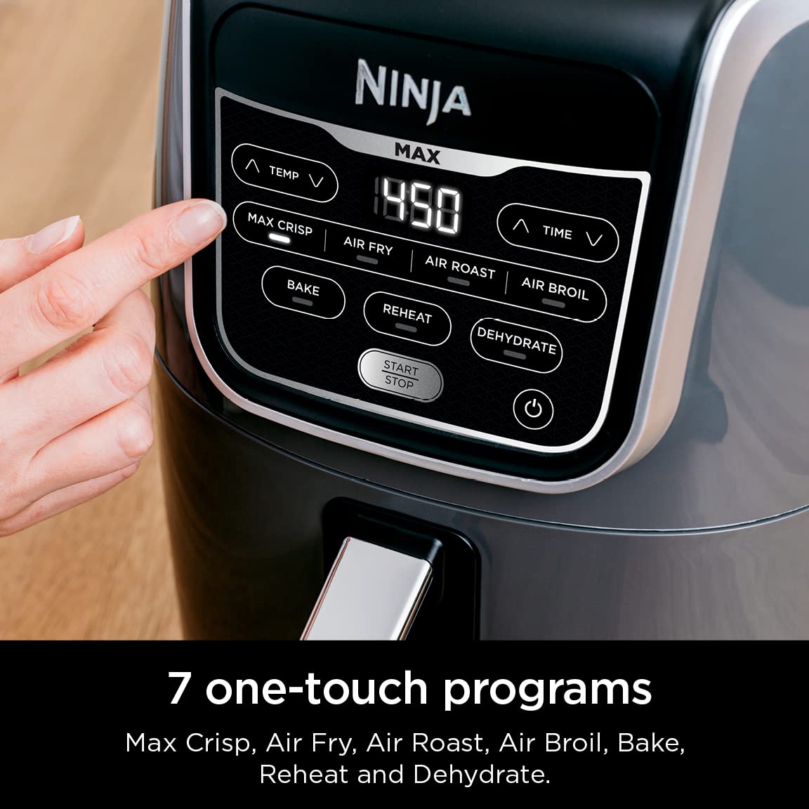 Ninja AF161 Max XL Air Fryer that Cooks, Crisps, Roasts, Bakes, Reheats & Dehydrates, 5.5 Quart