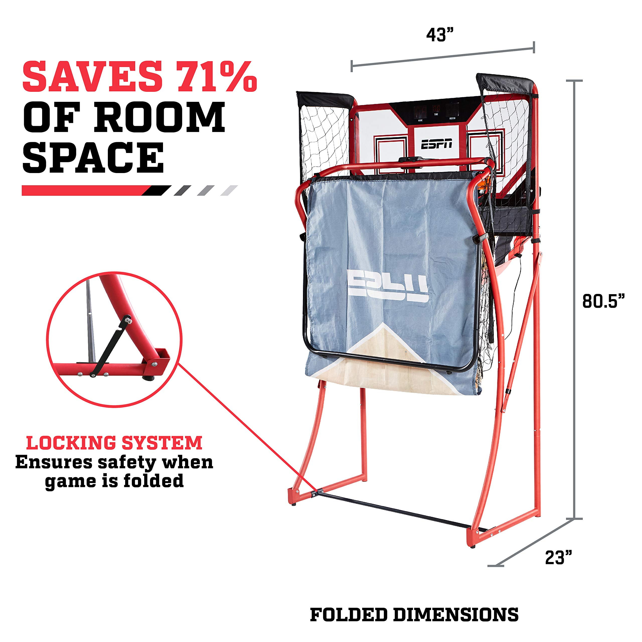 【Sports&Outdoors】2 Player Space Saving Arcade Basketball