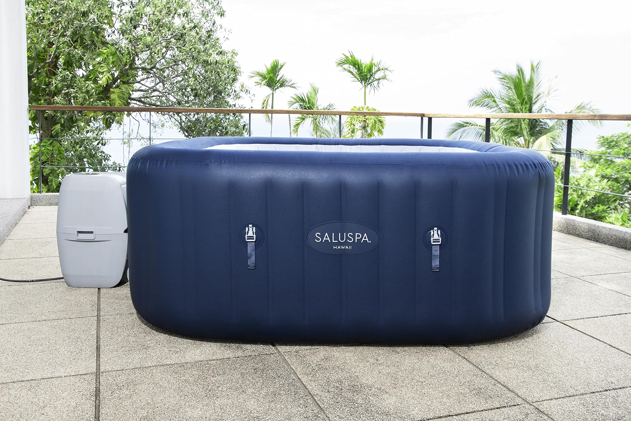 【Sports&Outdoors】SaluSpa Hawaii 71-Inch x 26-Inch 6 Person Outdoor Inflatable Hot Tub Spa