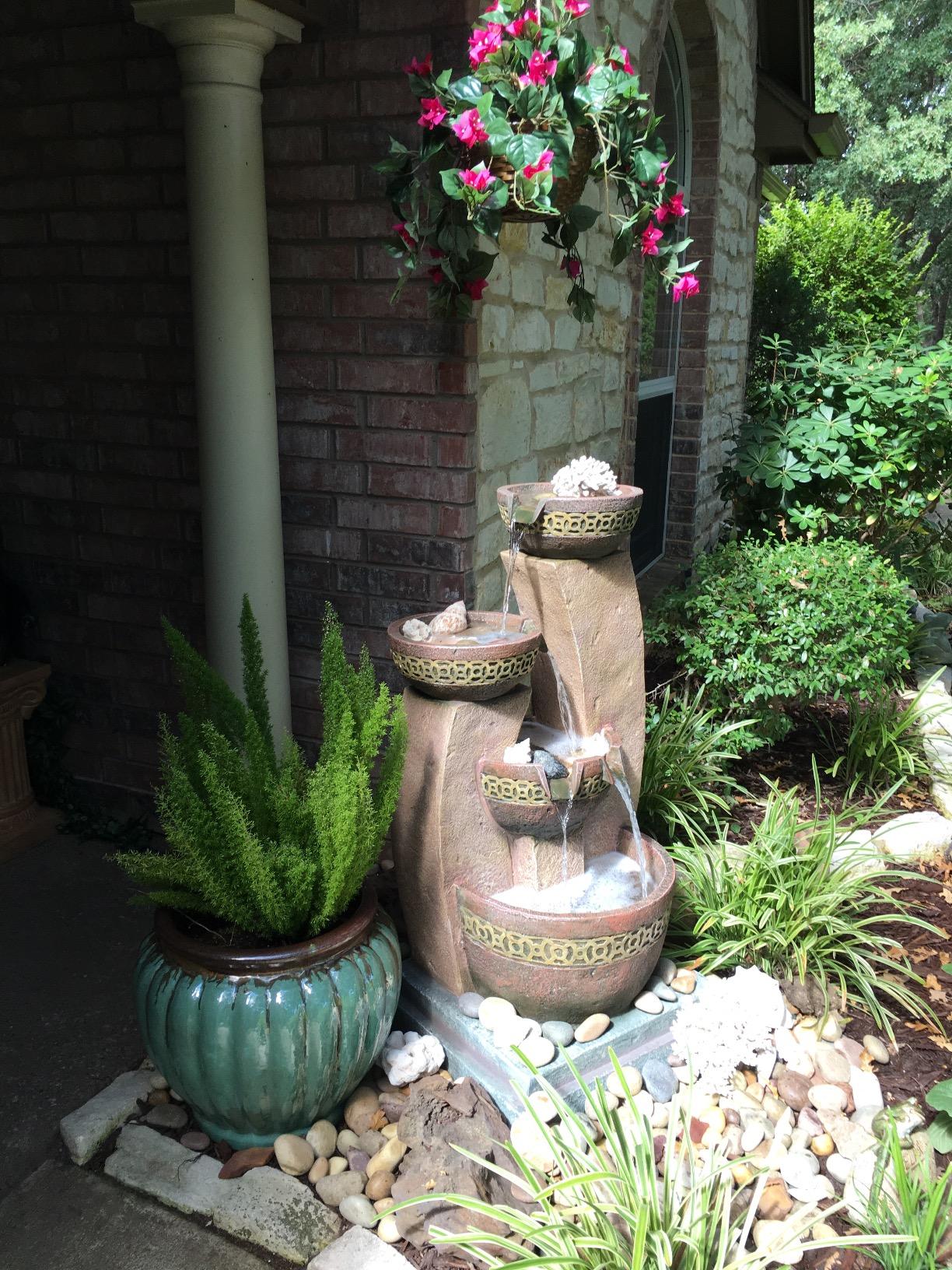 【Décor】Four Bowl Outdoor Floor Water Fountain 41