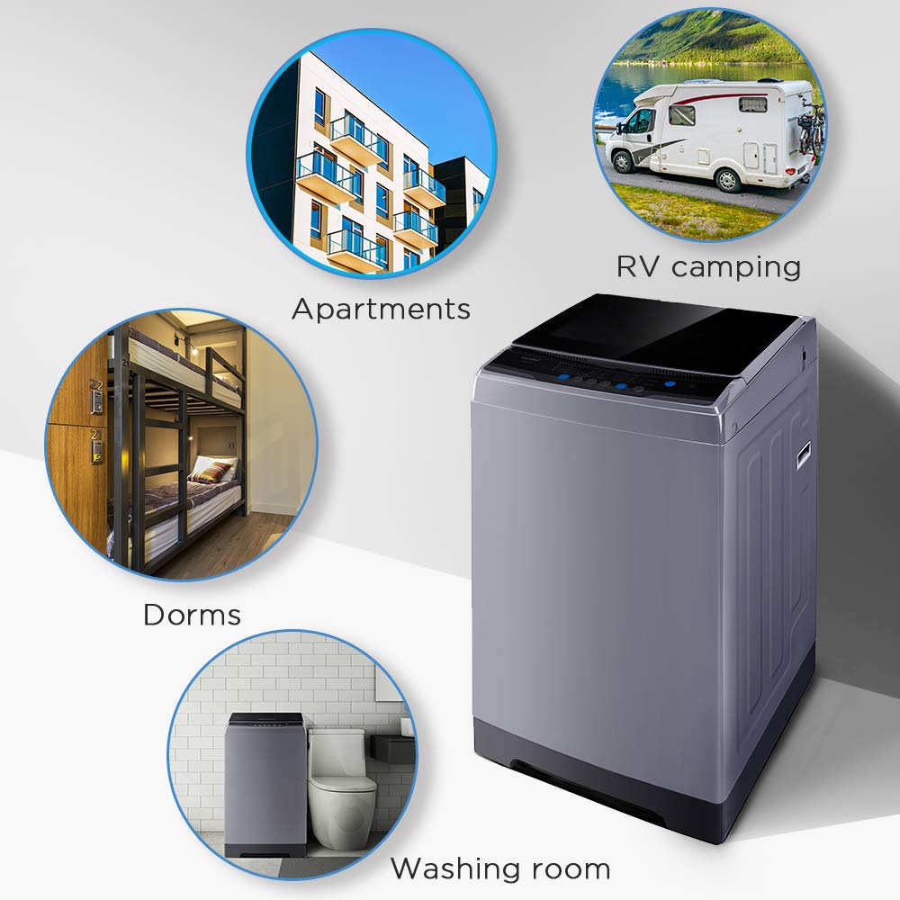 【Appliances】COMFEE’ 1.6 Cu.ft Portable Washing Machine, 11lbs Capacity Fully Automatic Compact Washer