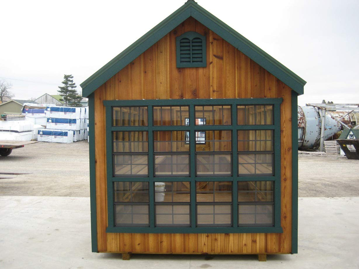 【Home&Garden】Colonial Gable Greenhouse, 10' x 16', Primed Tan