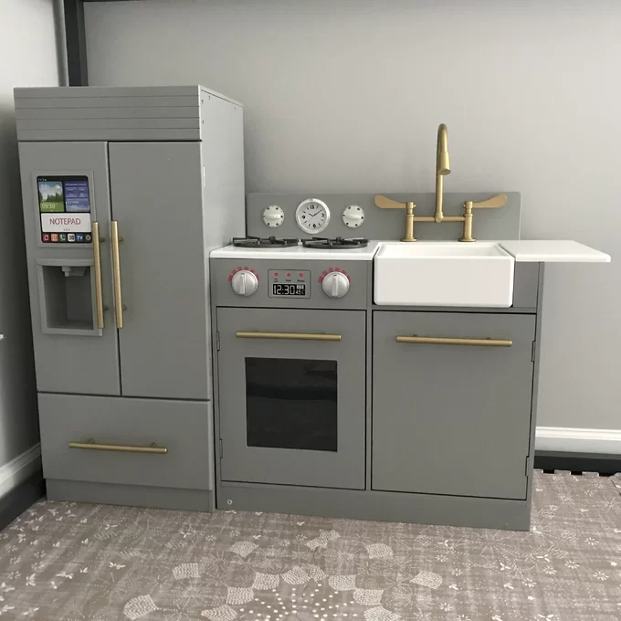 【Baby&Kids】Play Kitchen Toddler Pretend 2 pcs Play Set with Accessories & Ice Maker