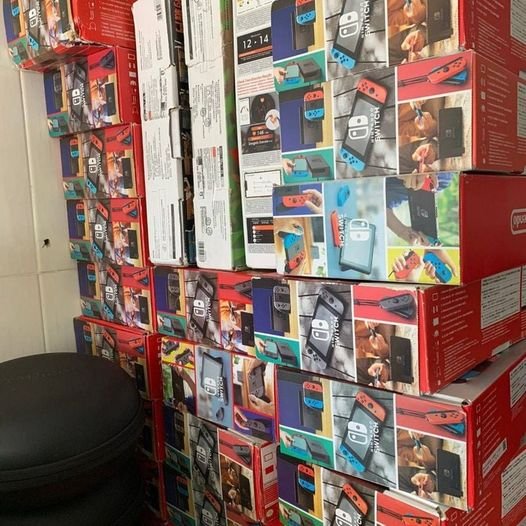 Nintendo Switch with Neon Blue and Neon Red Joy Con – HAC-001(-01)