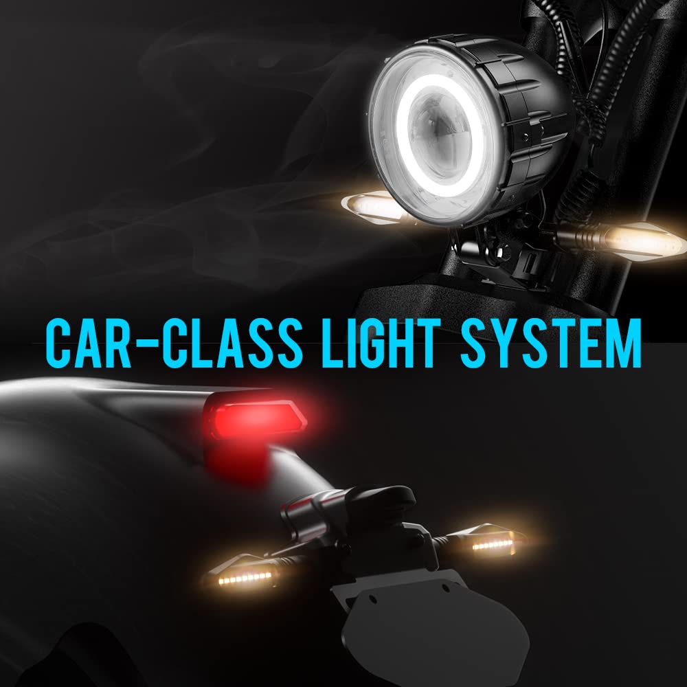 【Sports&Outdoors】Eahora M8 2000W 37MPH Electric Moped for Adults Street Legal, 60V 30Ah