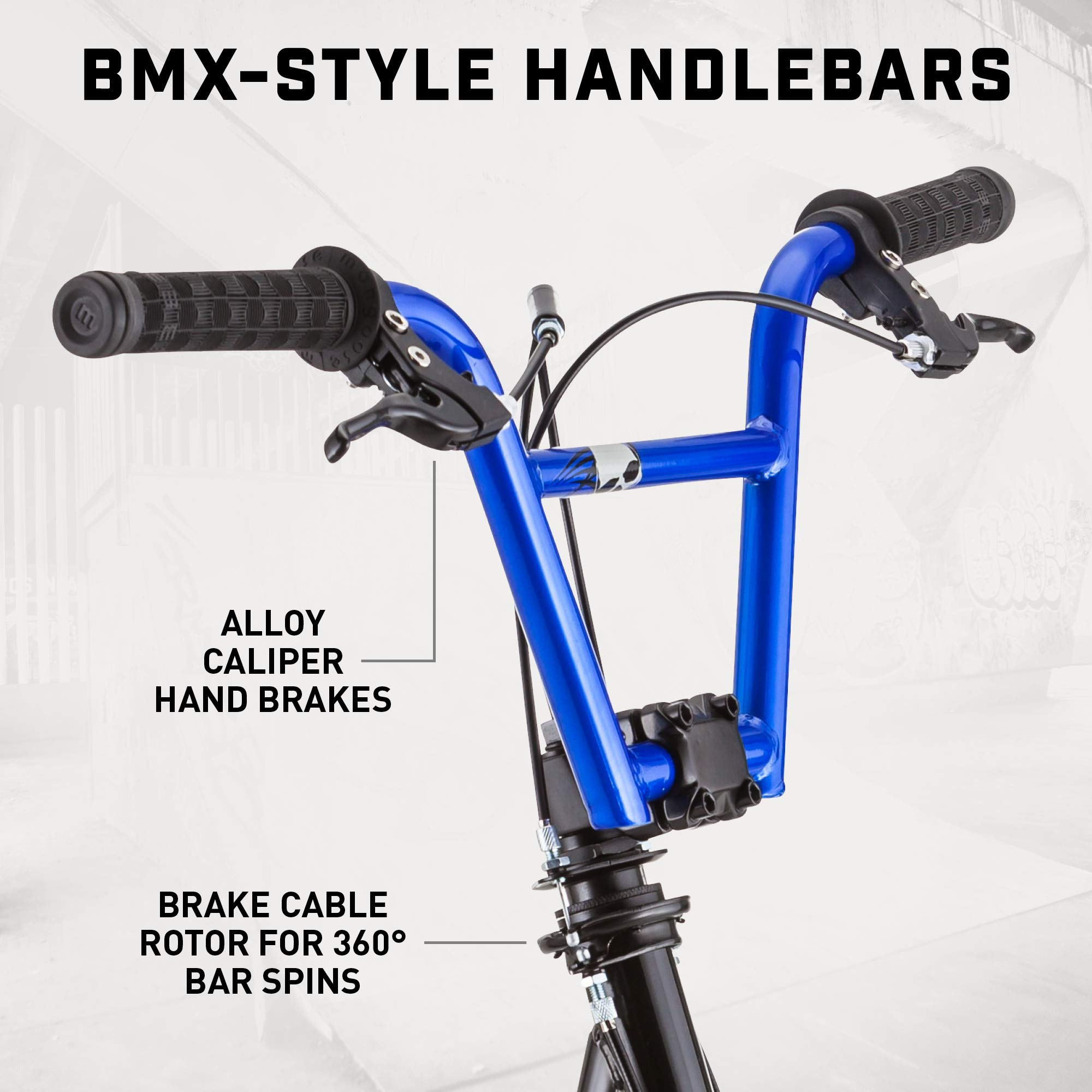 【Sports&Outdoors】Expo Youth Scooter, Front and Rear Caliper Brakes, Rear Axle Pegs, 12-Inch Inflatable Wheels