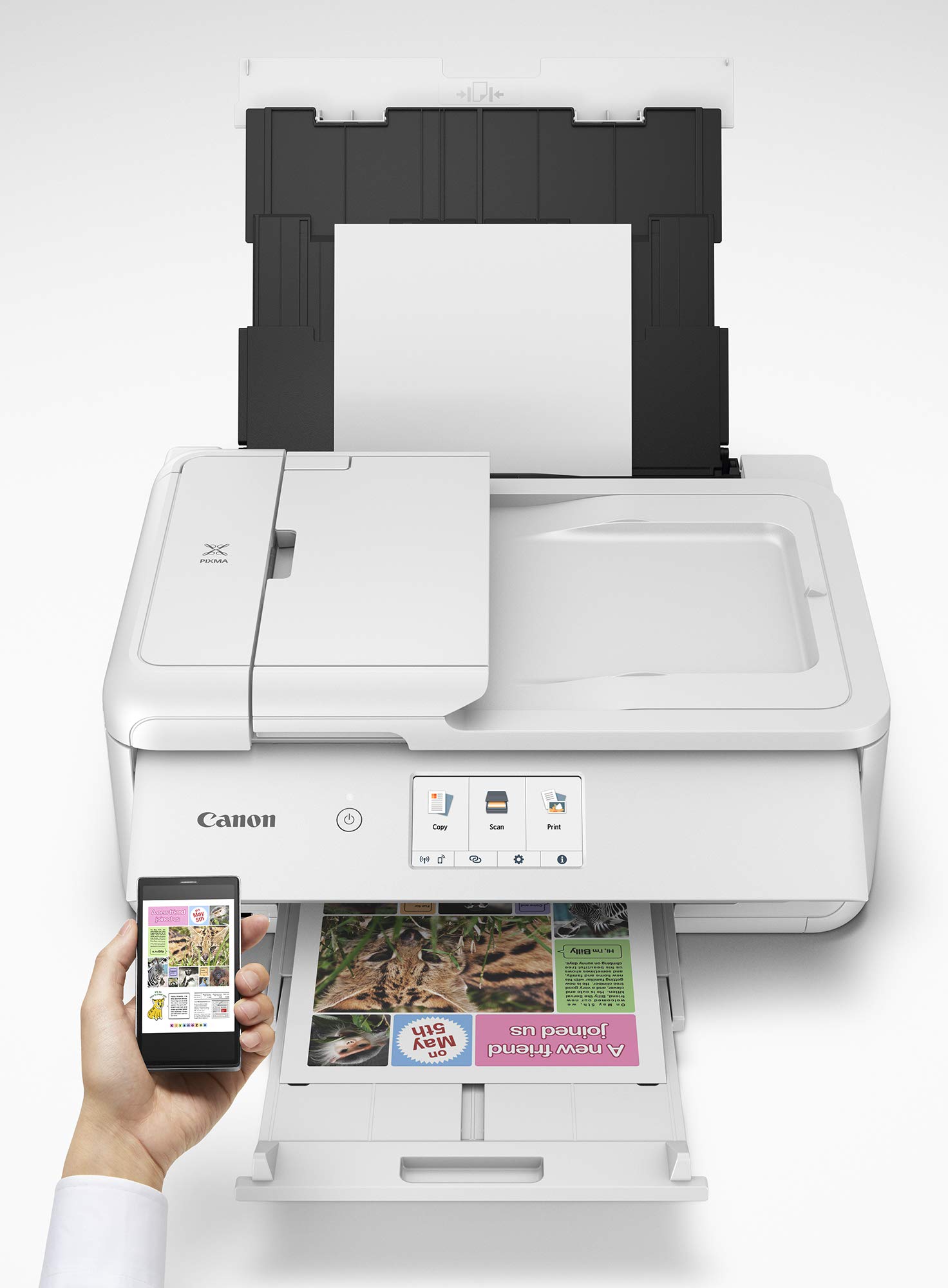 【Electronics】TS9521C All-In-One Wireless Crafting Photo Printer, 12X12 Printing, White