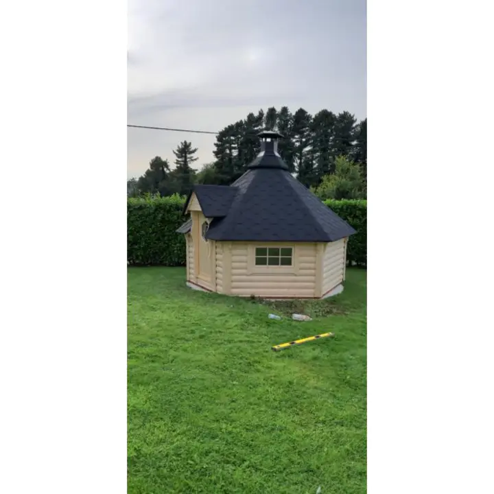 【Home&Garden】BBQ Grill Hut 6.5 Sqm - includes BBQ Room with Benches & Tile Roof