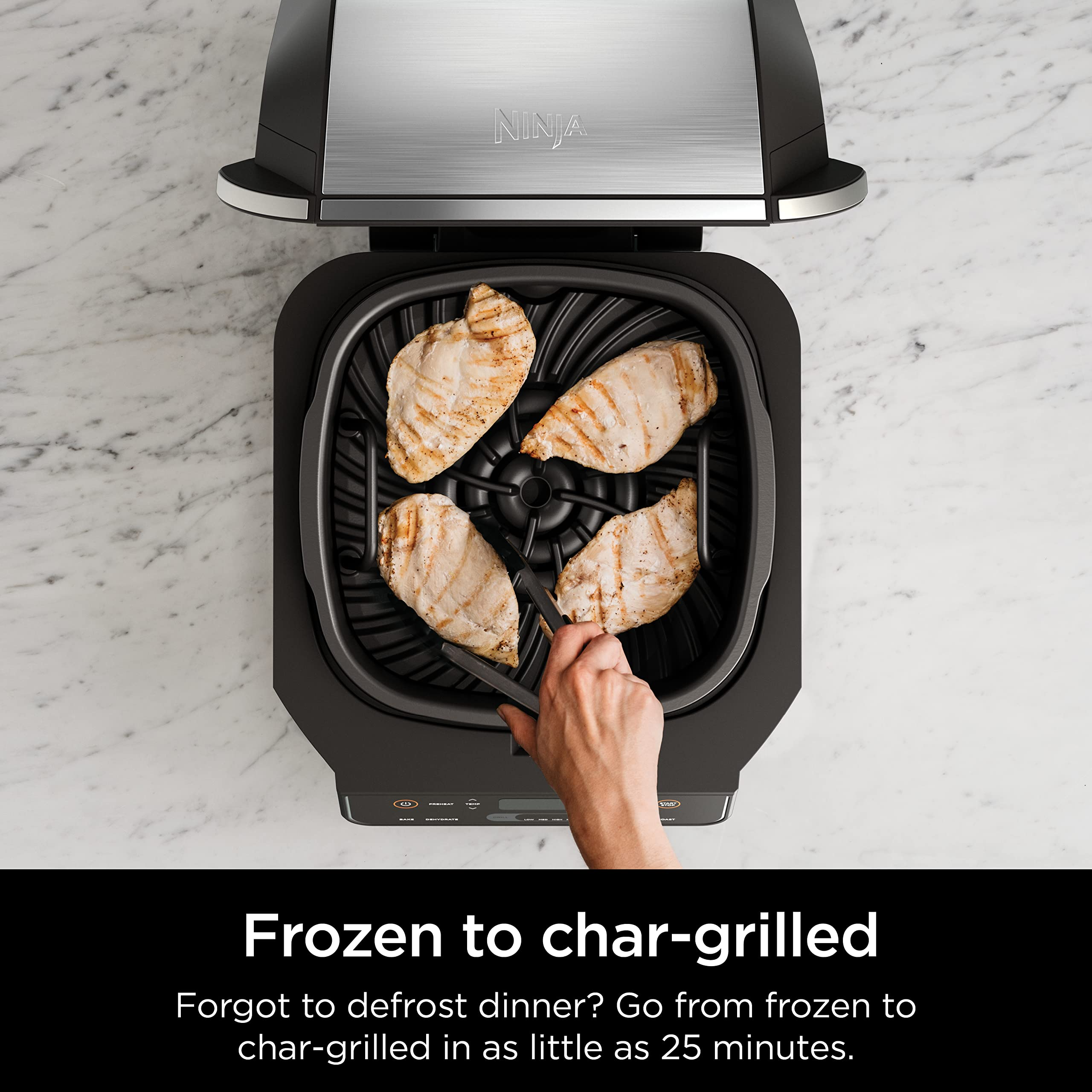 【Appliances】Ninja EG201 Foodi 6-in-1 Indoor Grill with Air Fry, Roast, Bake, Broil & Dehydrate