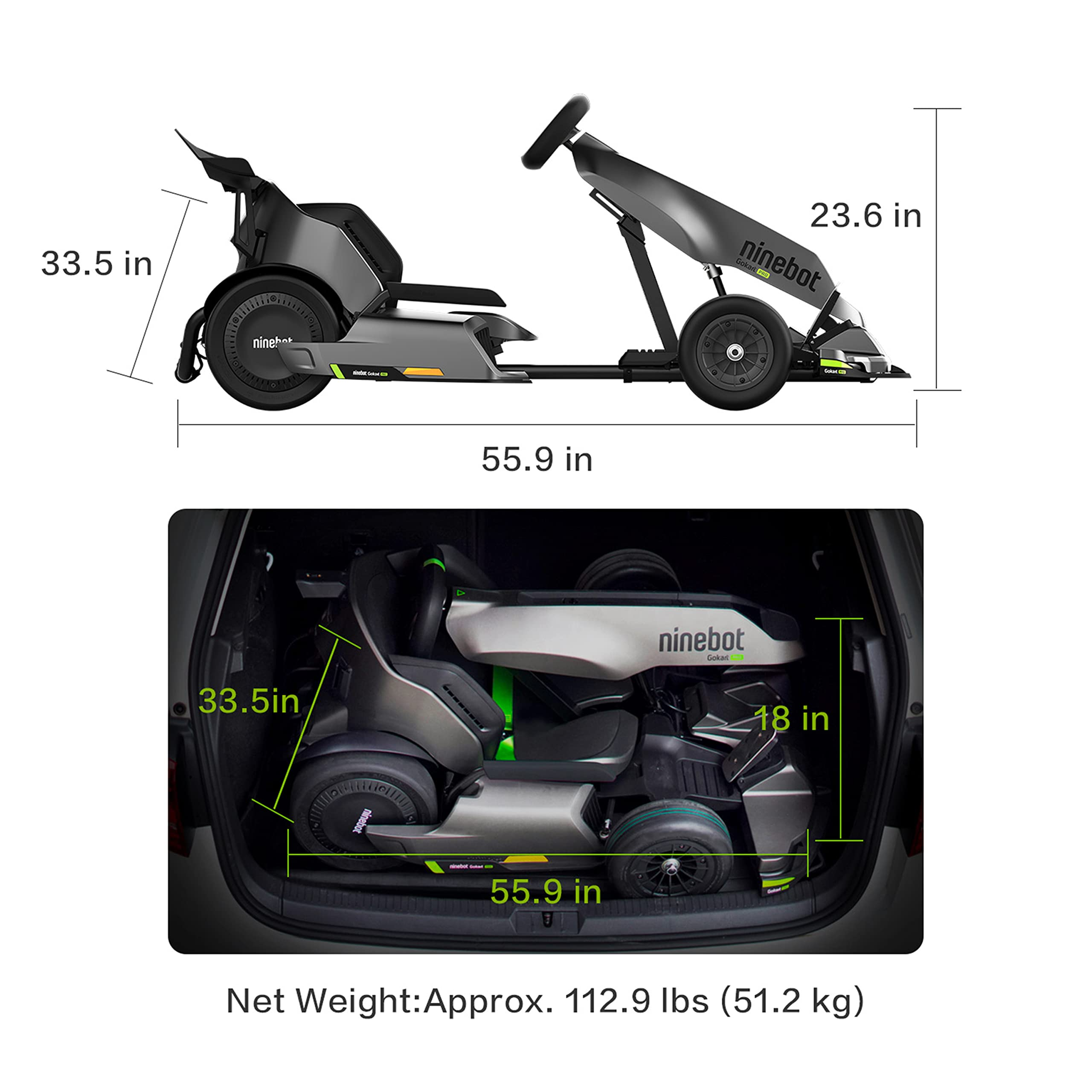 【Sports&Outdoors】Segway Ninebot Electric GoKart Pro and Gokart Bundle