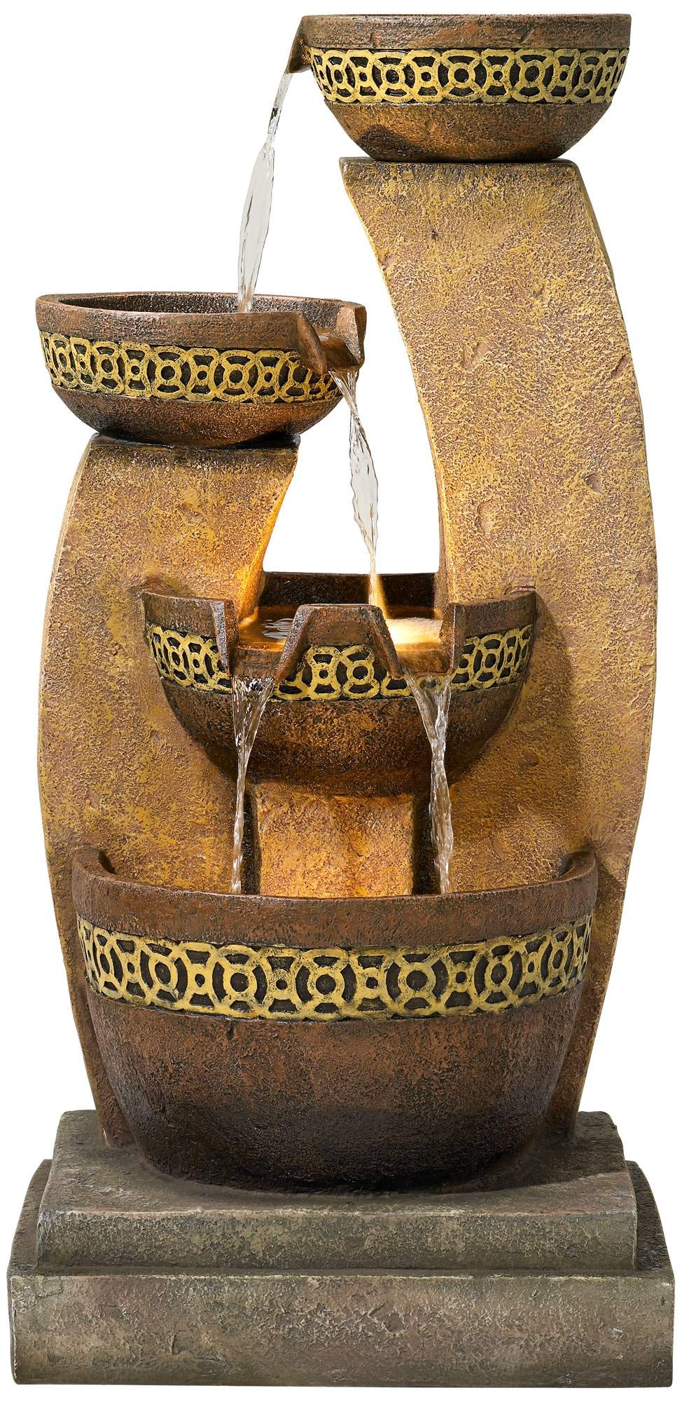 【Décor】Four Bowl Outdoor Floor Water Fountain 41