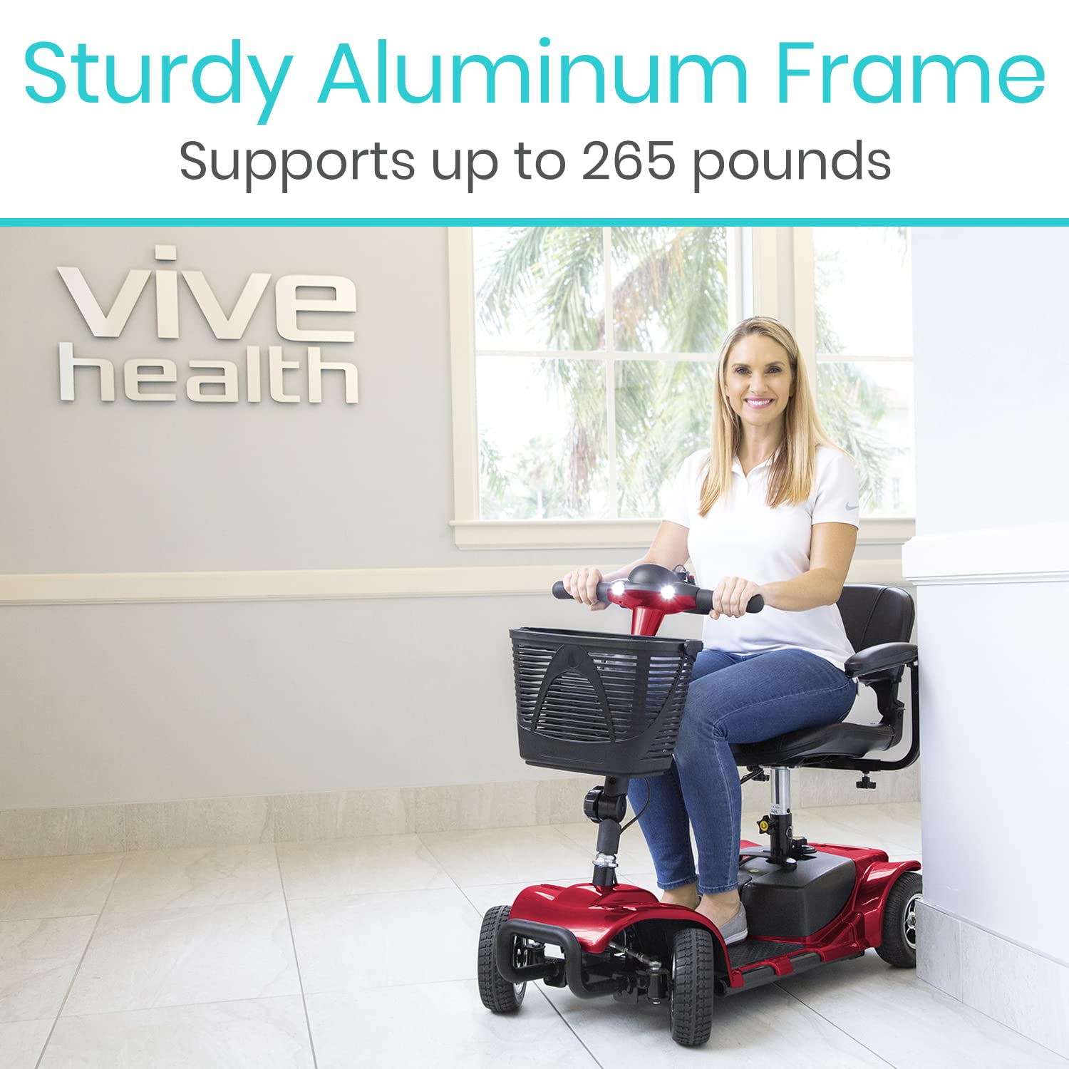 【Sports&Outdoors】Vive 4 Wheel Mobility Scooter - Electric Powered Wheelchair Device