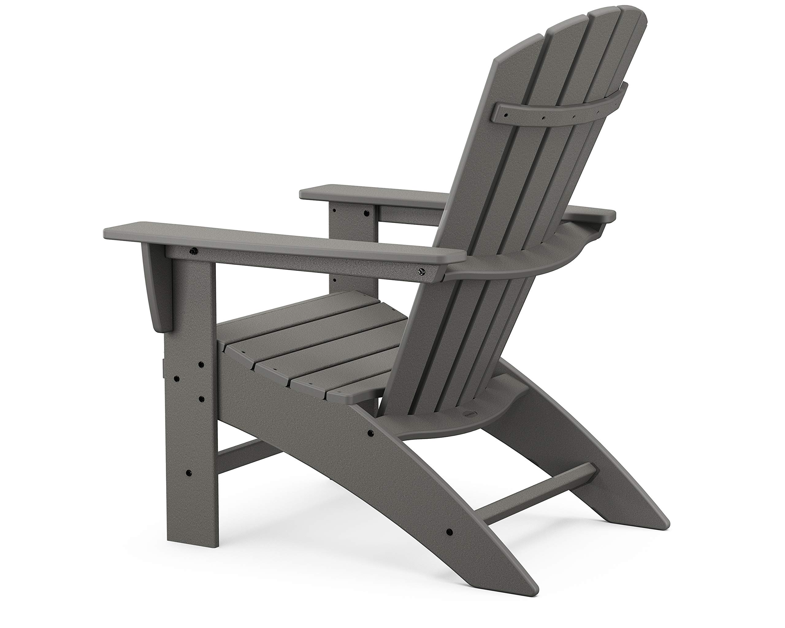 【Home&Garden】Nautical 3-Piece Curveback Adirondack Chair Set with Side Table