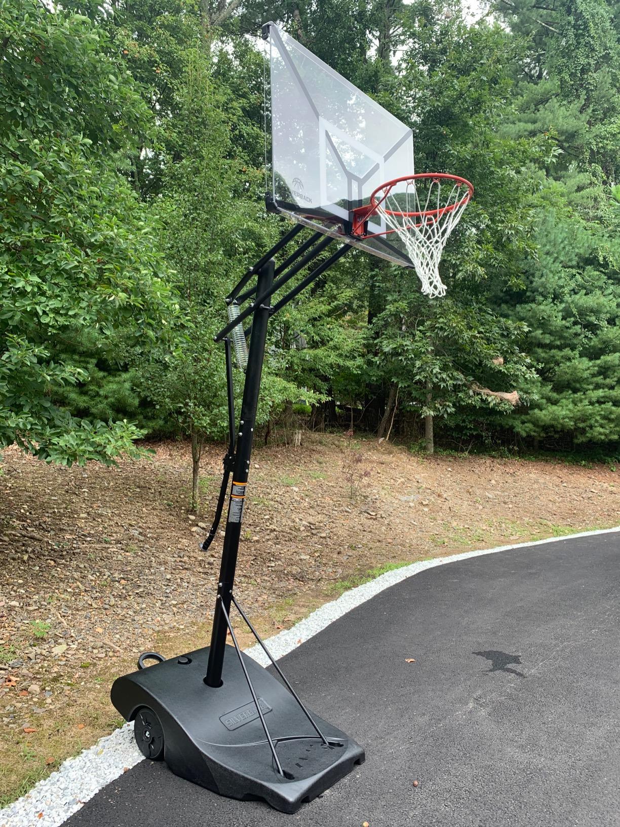 【Sports&Outdoors】Portable Height-Adjustable Basketball Hoop Assembles in 90 Minutes - Easy Lift & Roll Basketball Goal