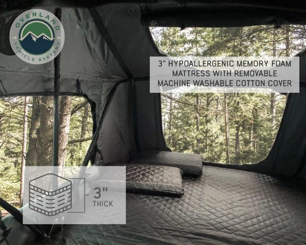 【Sports&Outdoors】Nomadic 2 Extended Roof Top Tent - Dark Gray Base with Green Rain Fly & Black Cover Universal