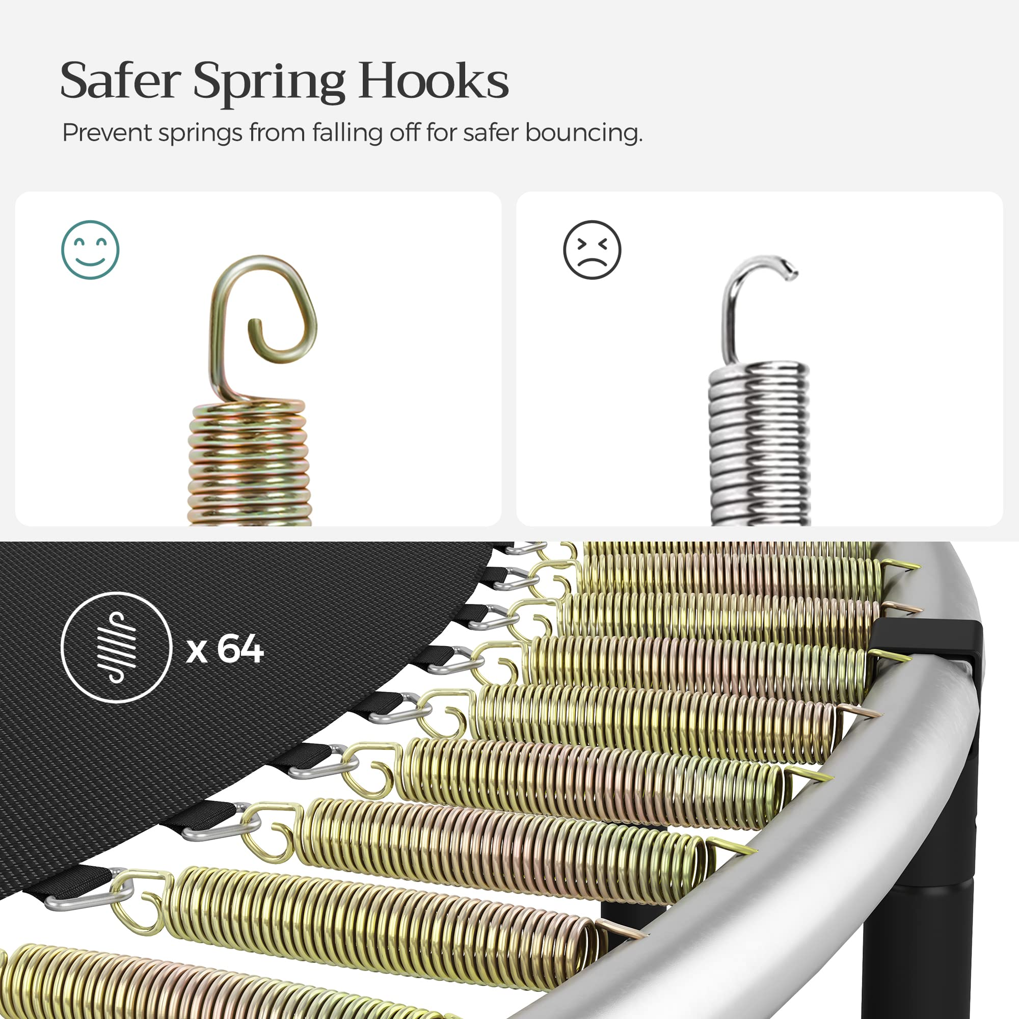 【Baby&Kids】Trampoline, Inner Saftey Net, Ladder, for Outdoor Garden Backyard