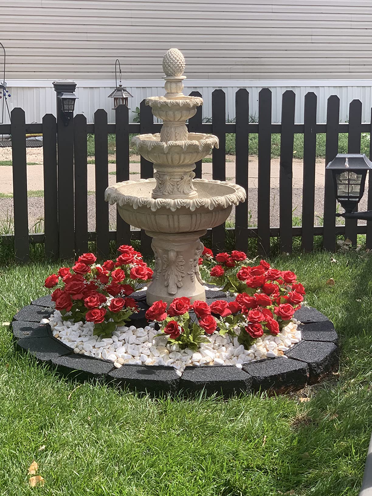 【Décor】Kenroy Home Ibiza Water Fountain, Outdoor Floor Fountain, Sandstone