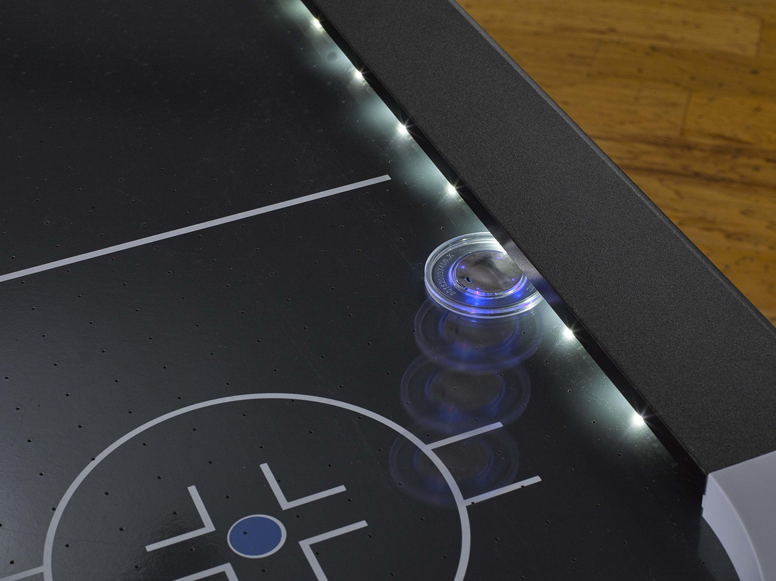 【Sports&Outdoors】Lazer 6' Interactive Air Hockey Table Featuring All-Rail LED Lighting & In-Game Music