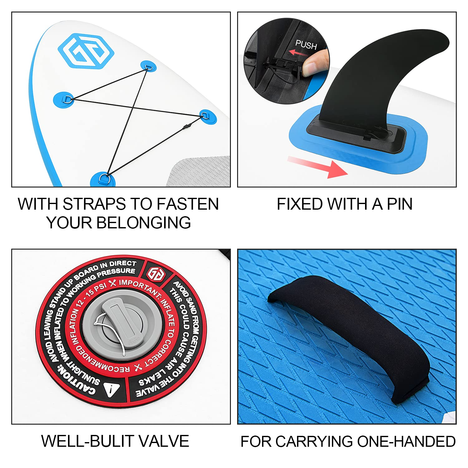 【Sports&Outdoors】Inflatable Stand Up Paddle Board, Premium SUP Package, 10'6 Long 32 Wide 6 Thick