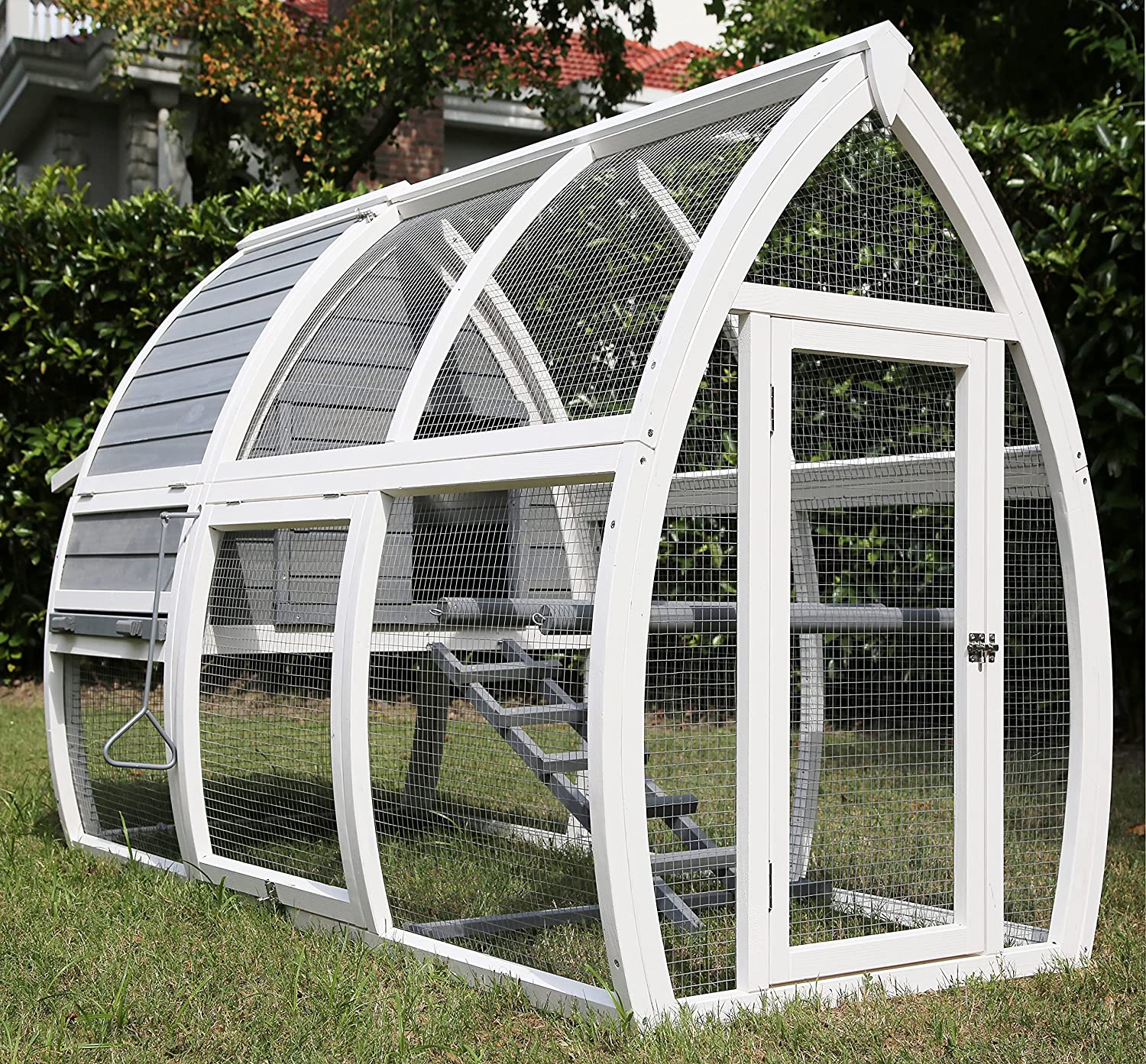 【Home&Garden】Chicken Coop - Ark Poultry Nest Box - Chickn House with Sliding Tray & Opening Roof