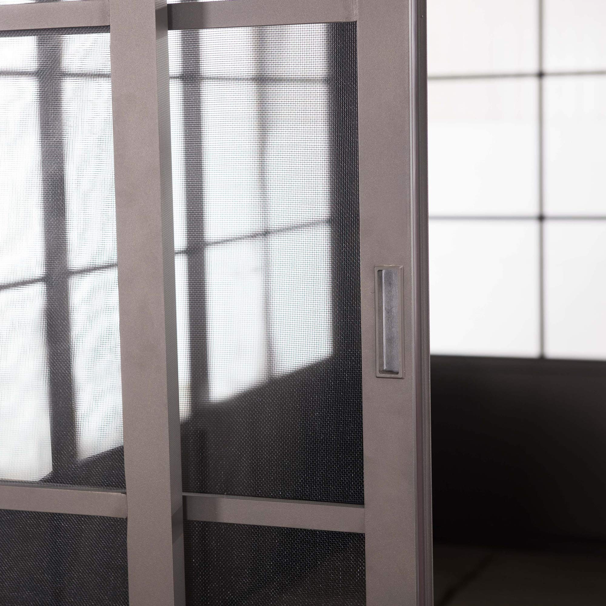 【Home&Garden】Outdoor Sunroom 12x14 ft. Steel Screenhouse with 2-Tier Hardtop Hot Tub Gazebo, Brown《NO8》