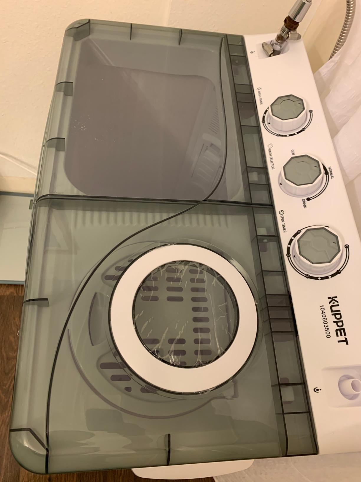 【Appliances】KUPPET Compact Twin Tub Portable Mini Washing Machine 26lbs Capacity, Washer & Spiner