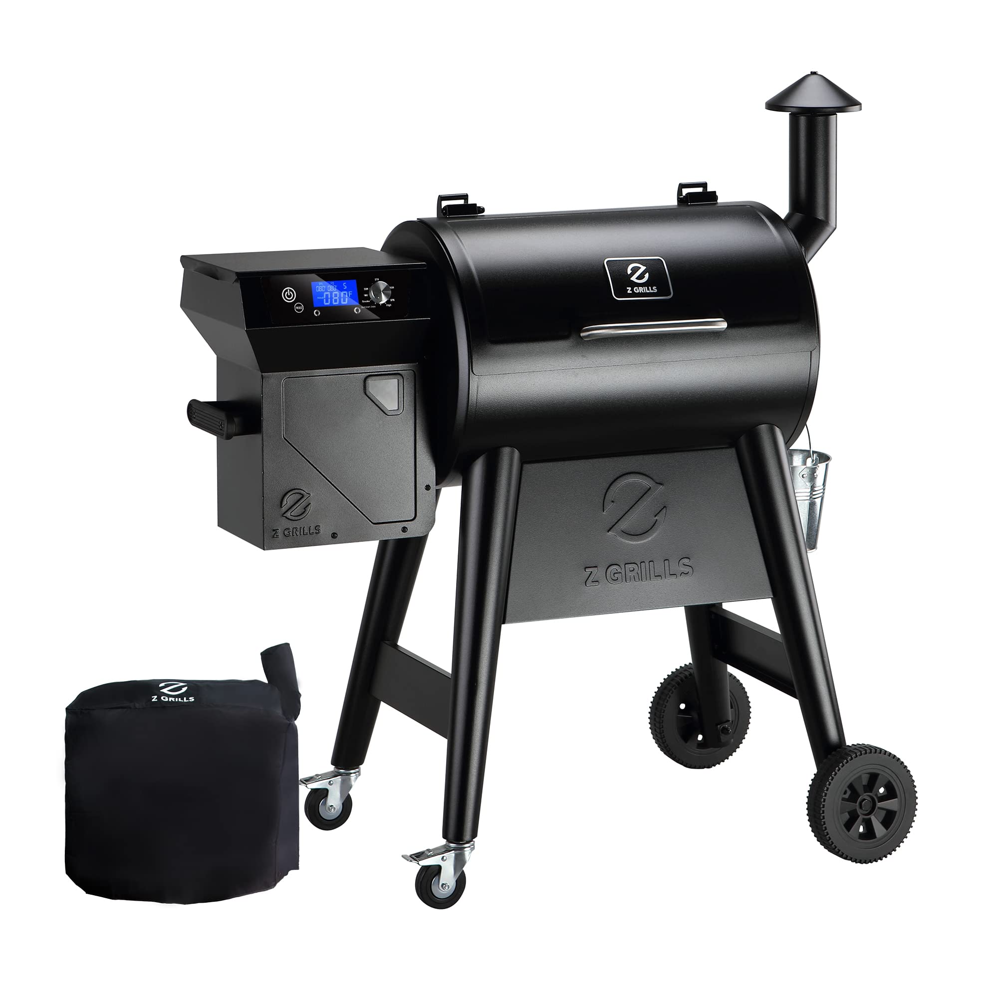 【Appliances】Wood Pellet Grill Smoker with Digital Controls, Cover, 700 sq. in. Cooking Area for Outdoor BBQ