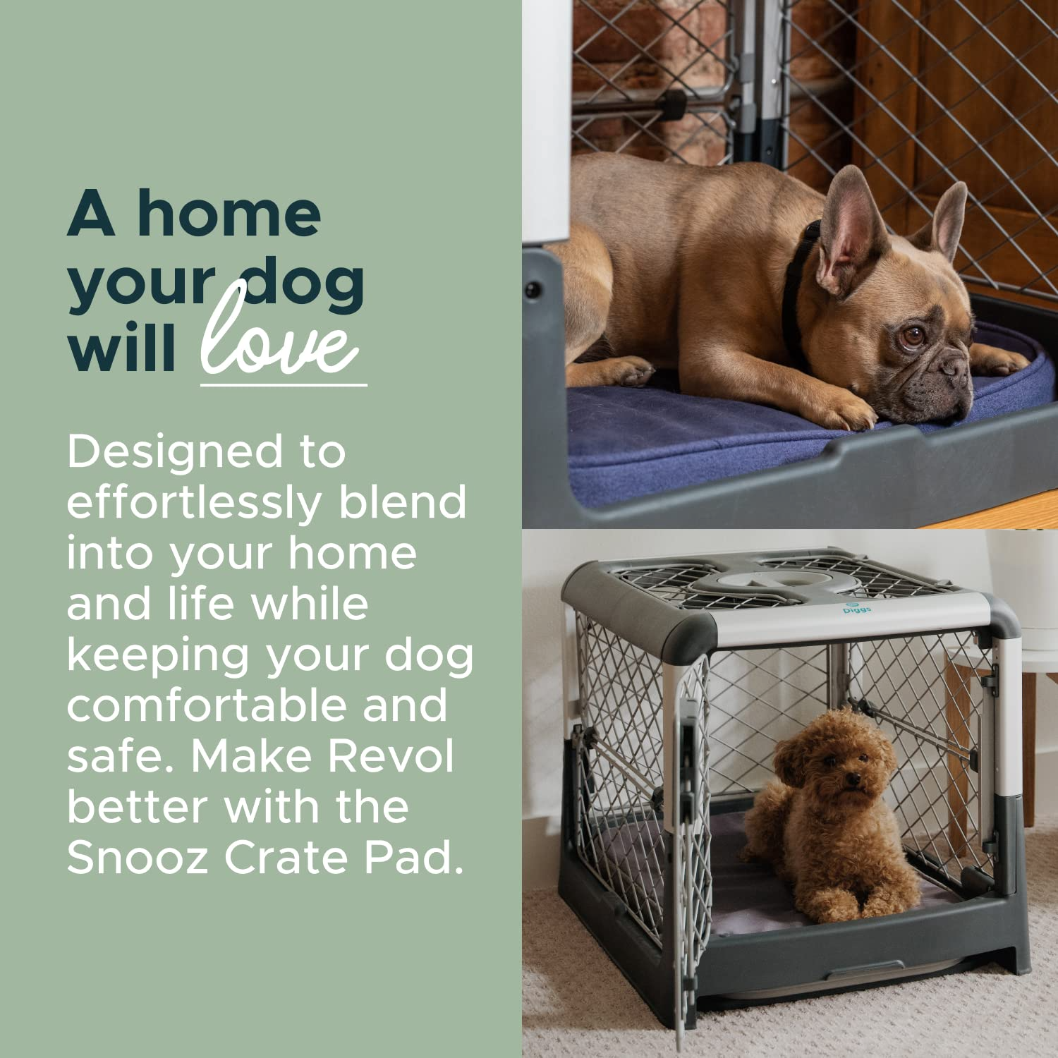 【Pet】Revol Dog Crate (Collapsible Portable Travel Dog Crate, Dog Kennel) for Small Dogs & Puppies