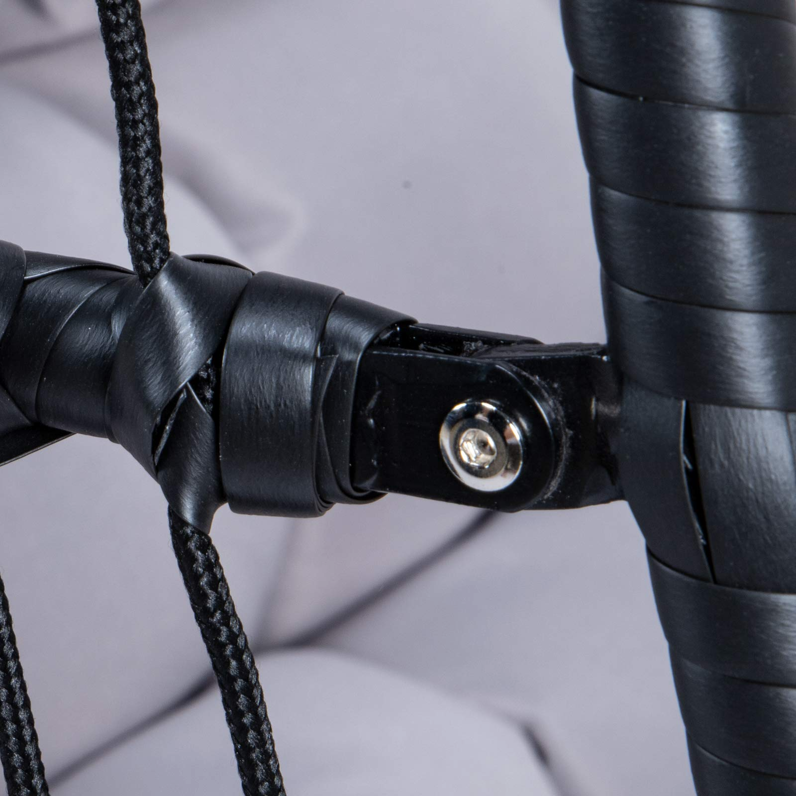 【Home&Garden】Double Hanging Egg Chair Swing - 2 Person Heavy Duty Hanging Wicker Rattan Swing Chair