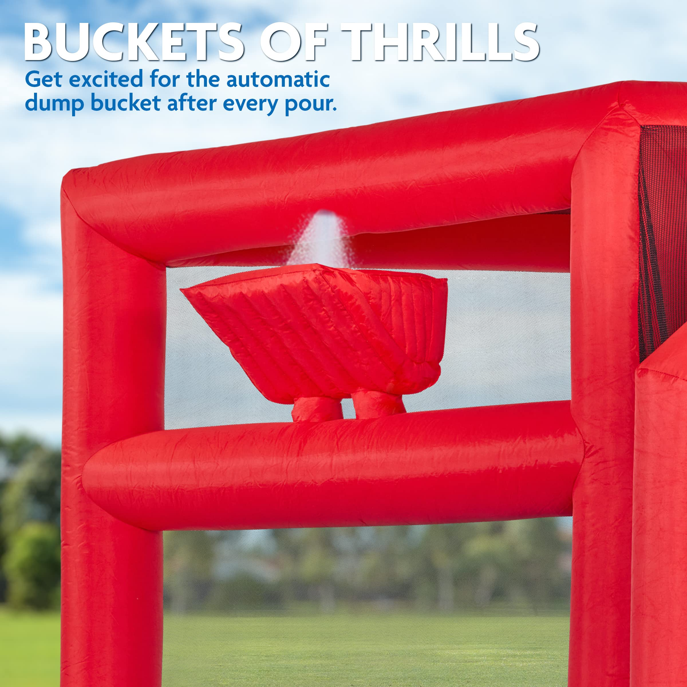 【Baby&Kids】Inflatable Water Slide Park - Climbing Wall, 2 Slides, Splash & Deep Pool