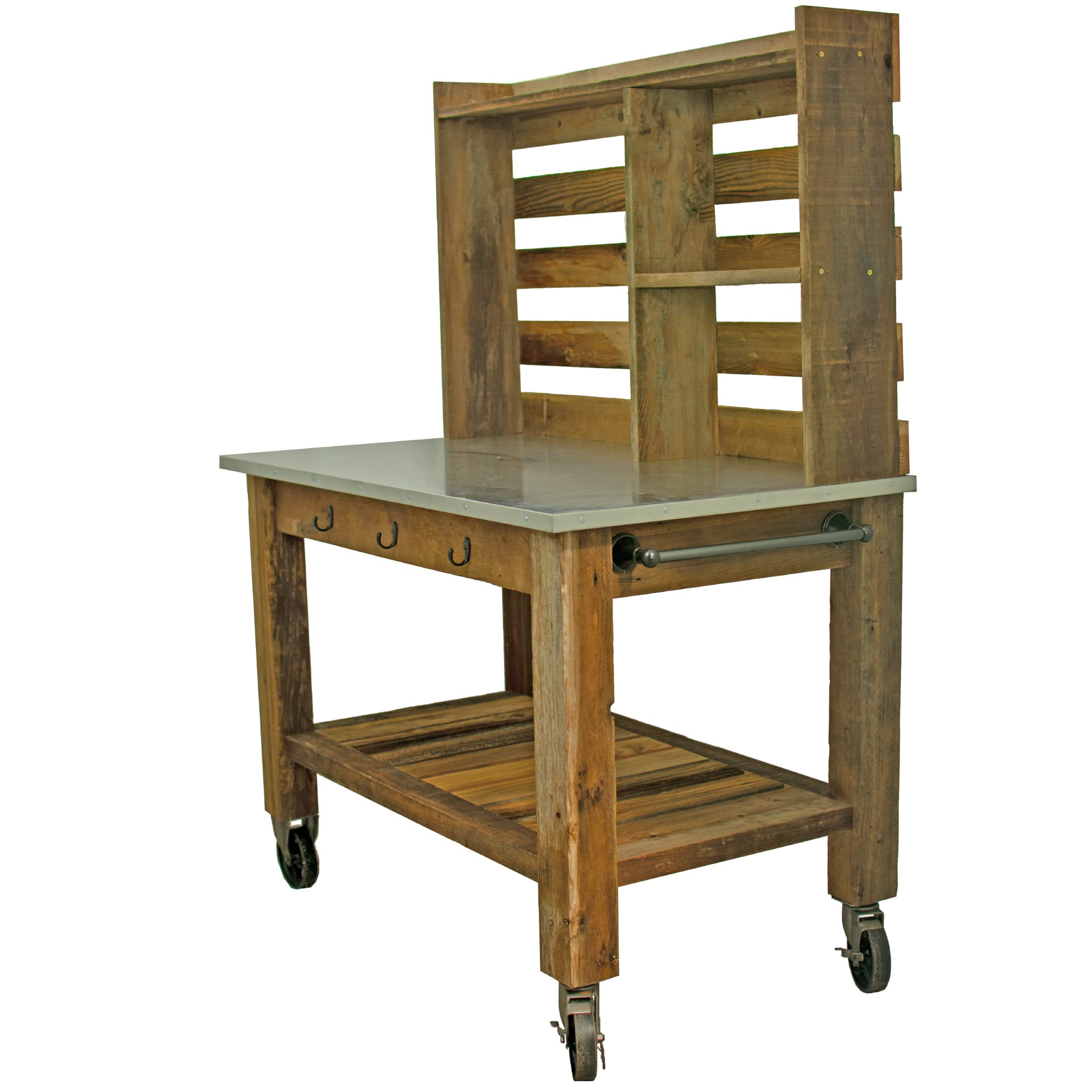 【Home&Garden】Potting Bench with Hardware Hooks & Towel Bar - Buffet Table Island Workbench