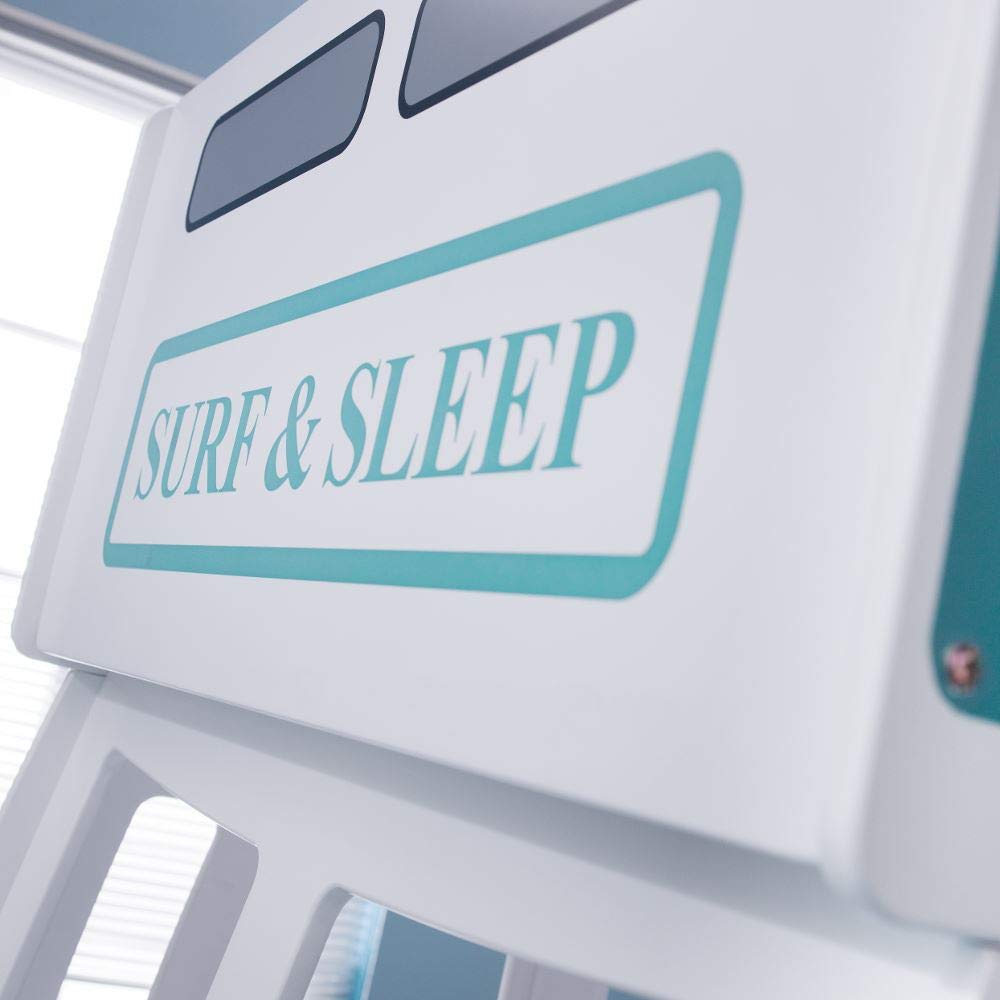 【Furniture】Wooden Kids Theme Bunk, Campervan Bunk Bed - 3ft Single with 2 Pocket Sprung Mattresses