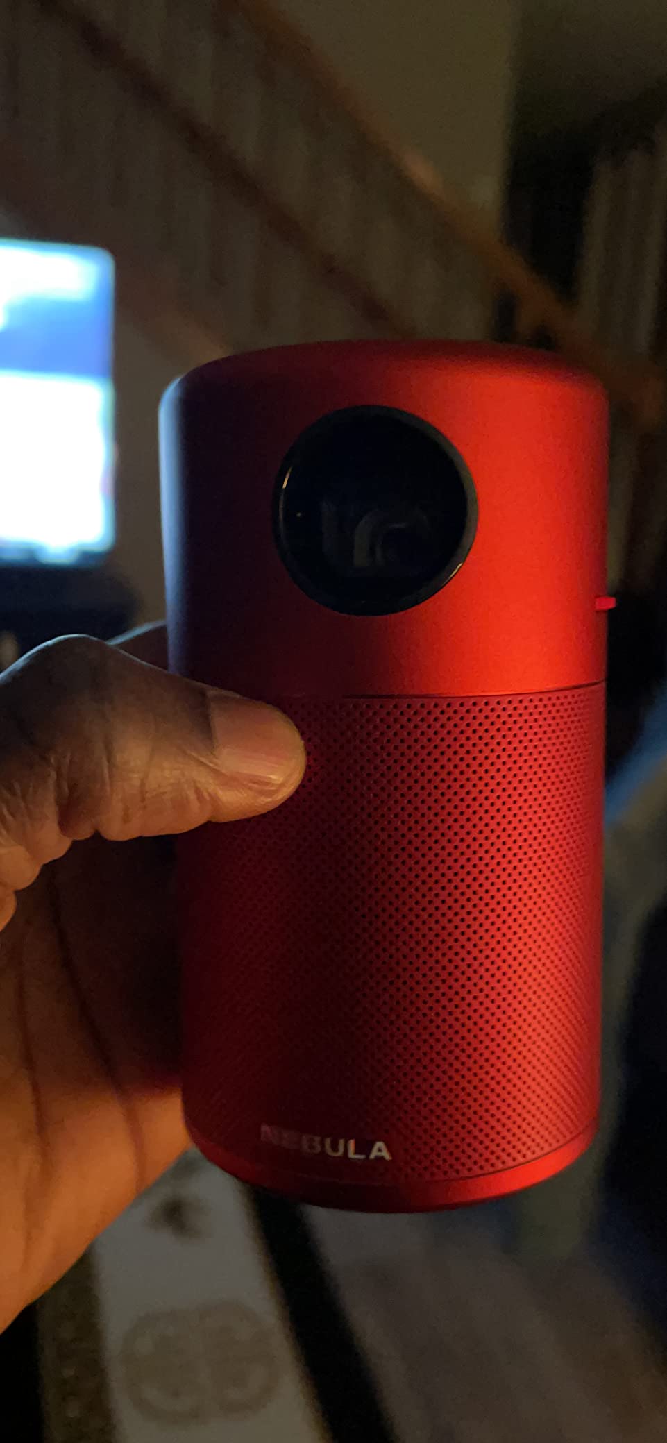 【Electronics】Smart Wi-Fi Mini Projector, 100 ANSI Lumen Portable Projector, 360° Speaker, Movie Projector