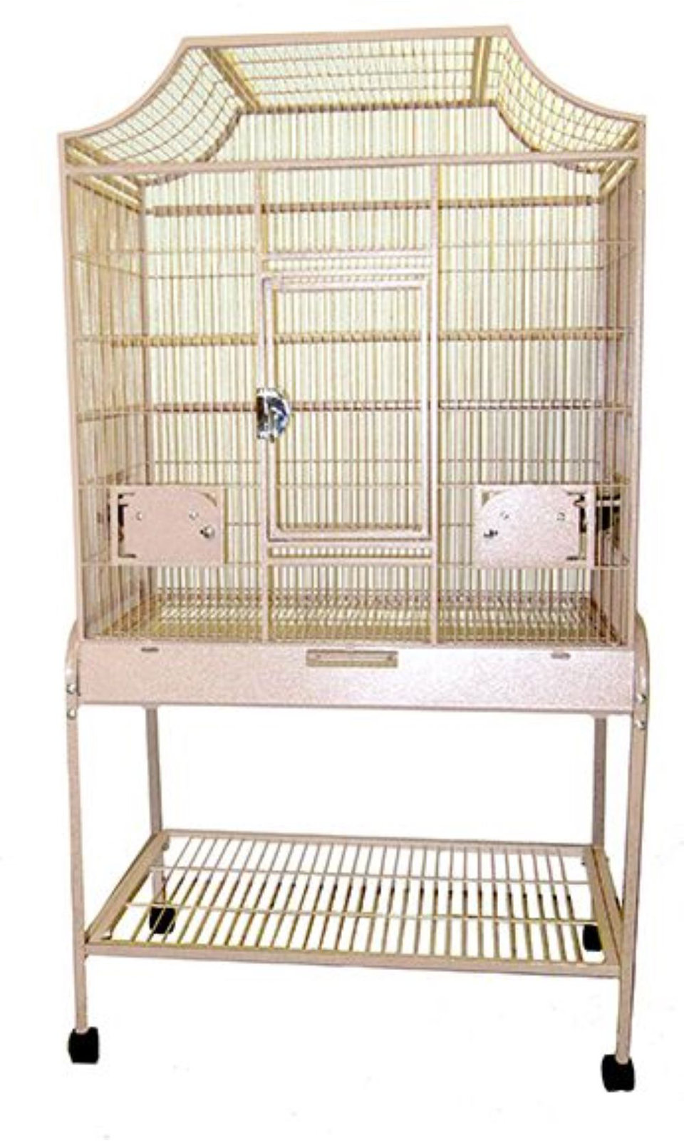 【Pet】Elinor 55'' Iron Victorian Top Floor Bird Cage with Wheels