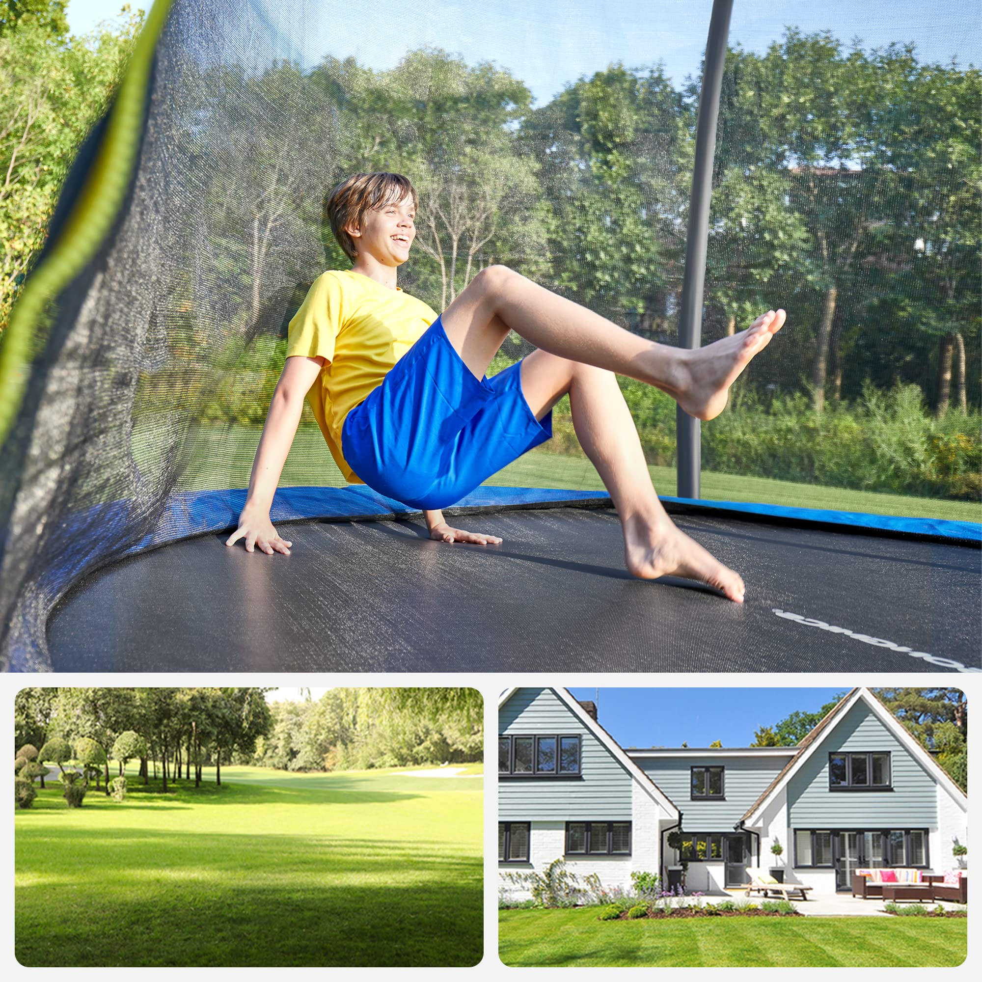 【Baby&Kids】Trampoline, Inner Saftey Net, Ladder, for Outdoor Garden Backyard