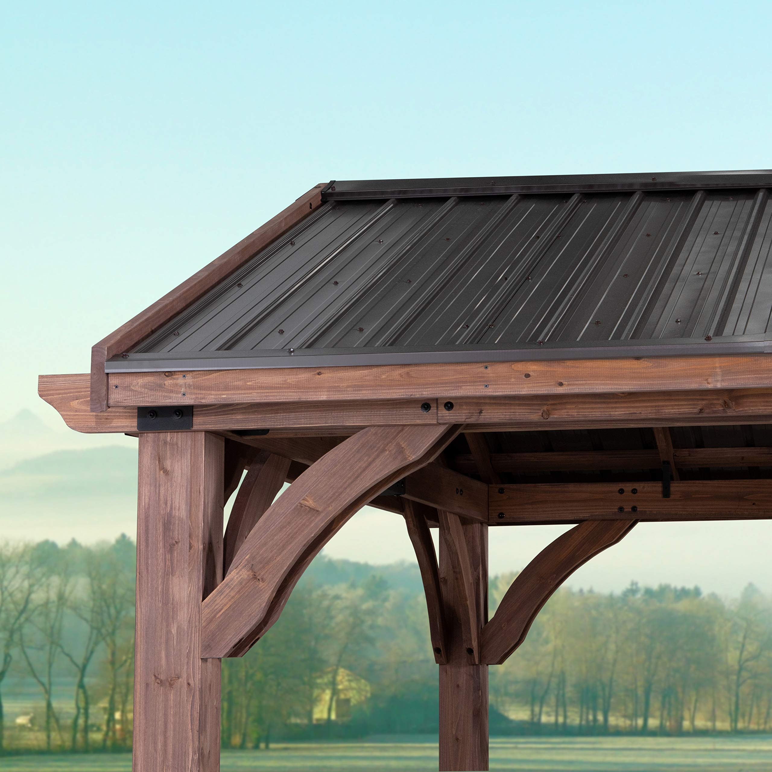 【Gazebo】Arlington 12x12 Gazebo, Walnut