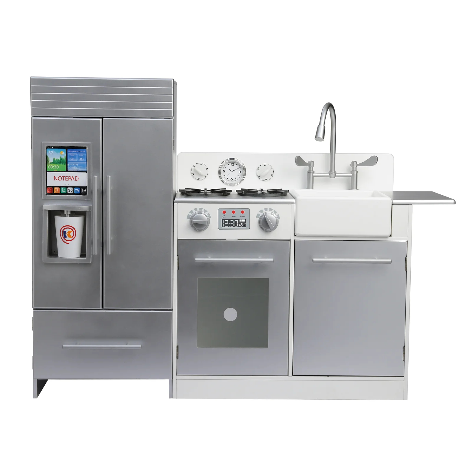 【Baby&Kids】Play Kitchen Toddler Pretend 2 pcs Play Set with Accessories & Ice Maker