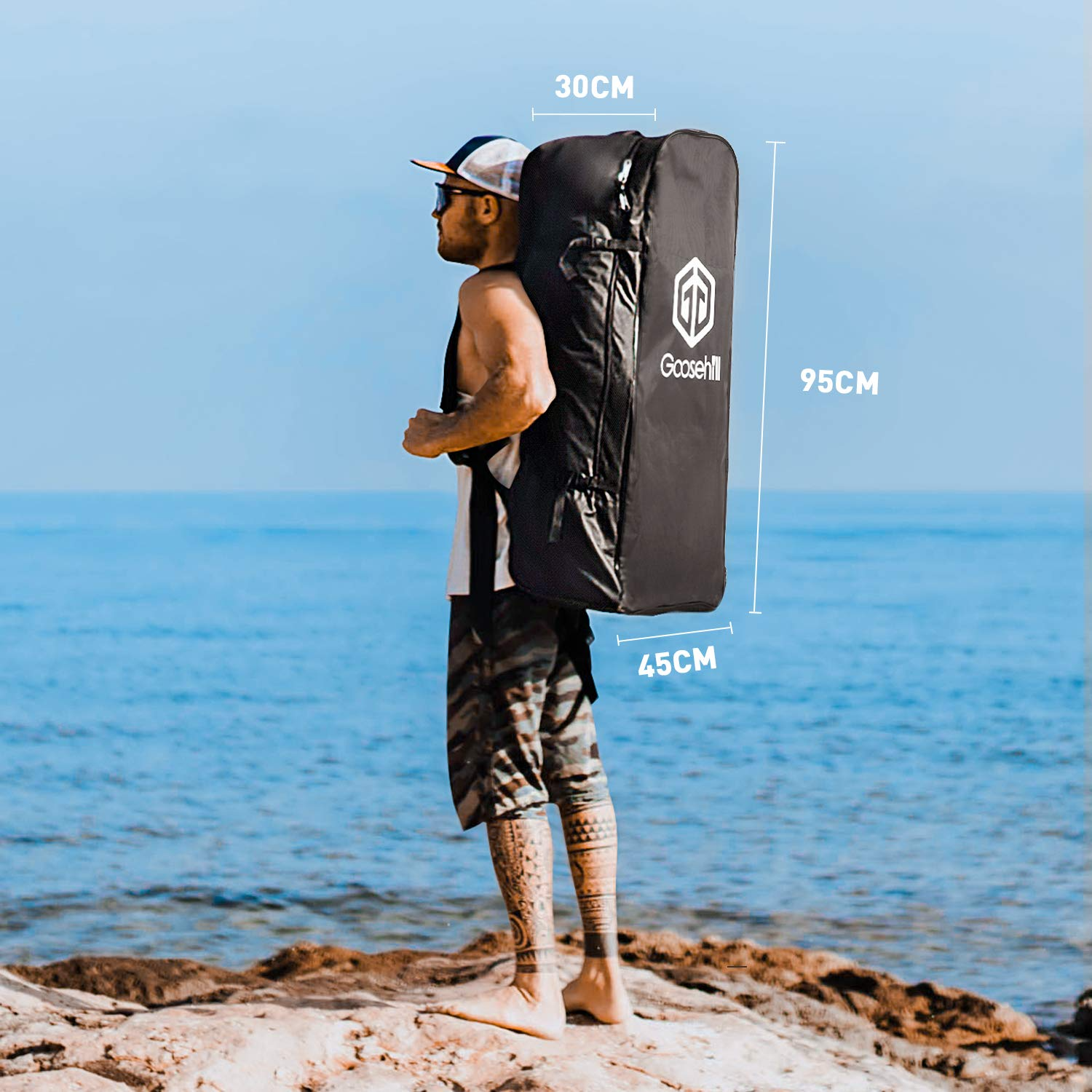 【Sports&Outdoors】Inflatable Stand Up Paddle Board, Premium SUP Package, 10'6 Long 32 Wide 6 Thick