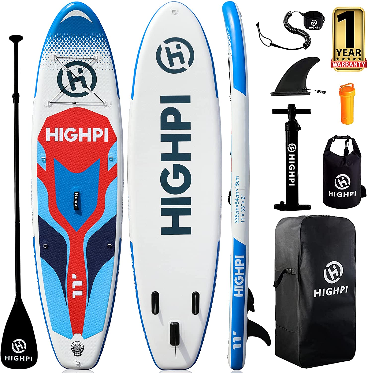 【Sports&Outdoors】Highpi Inflatable Stand Up Paddle Boards, 10’6”11′ Ultra-Light SUP for All Skill Levels