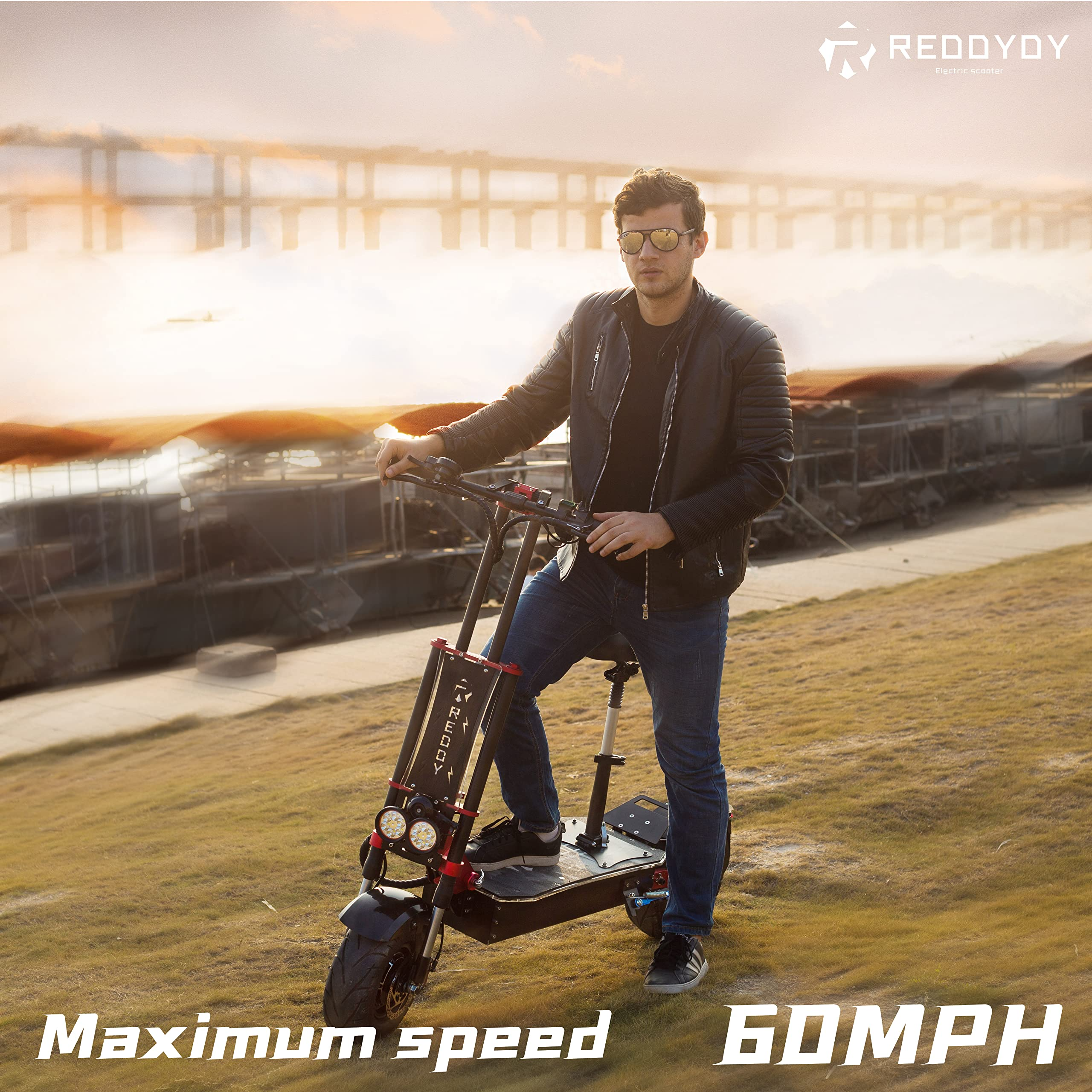 【Sports&Outdoors】Electric Scooter, Max Speed 60MPH, Total Power 8000W, 90 Mile Long Range Battery