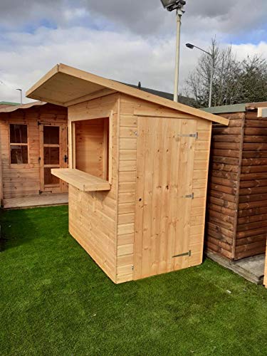 【Home&Garden】Garden Bar Drinks Shed 6x4 Fully T&G Quality Wooden Party Hut Serving Kiosk