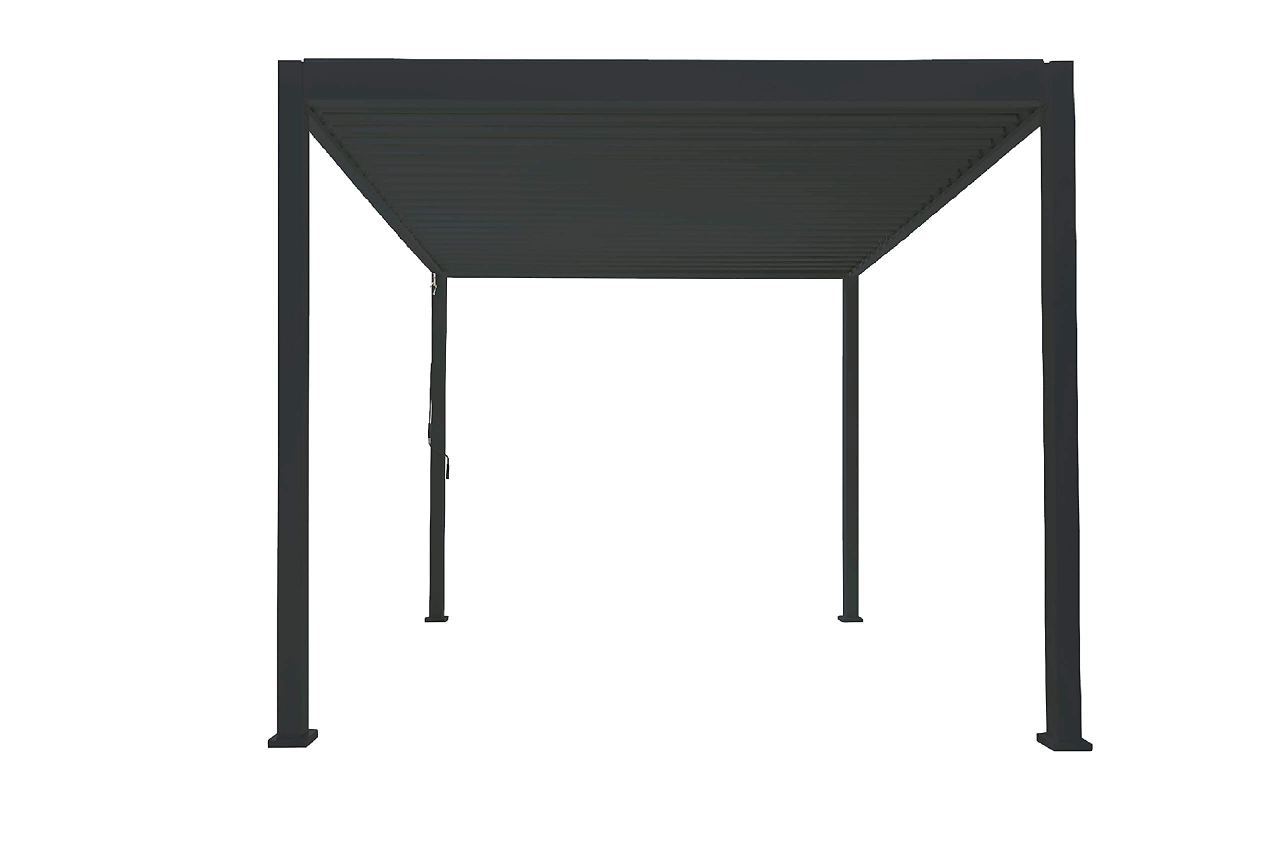 【Home&Garden】Outdoor Louvered Pergola 10' x 13' Aluminum Dark Bronze Outdoor Deck Garden Patio Gazebo