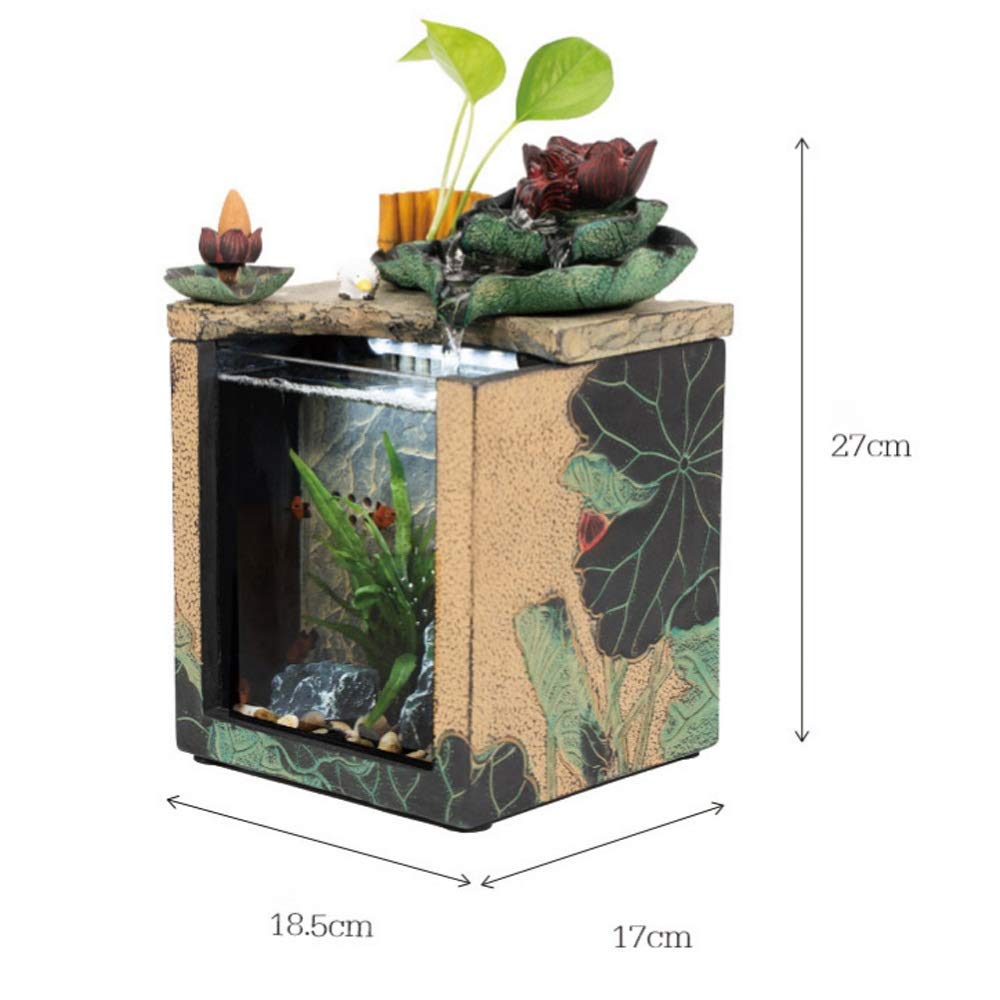 【Pet】Small Landscape Fish Tank Desktop & Water Decoration Office Mini Landscape Living Room